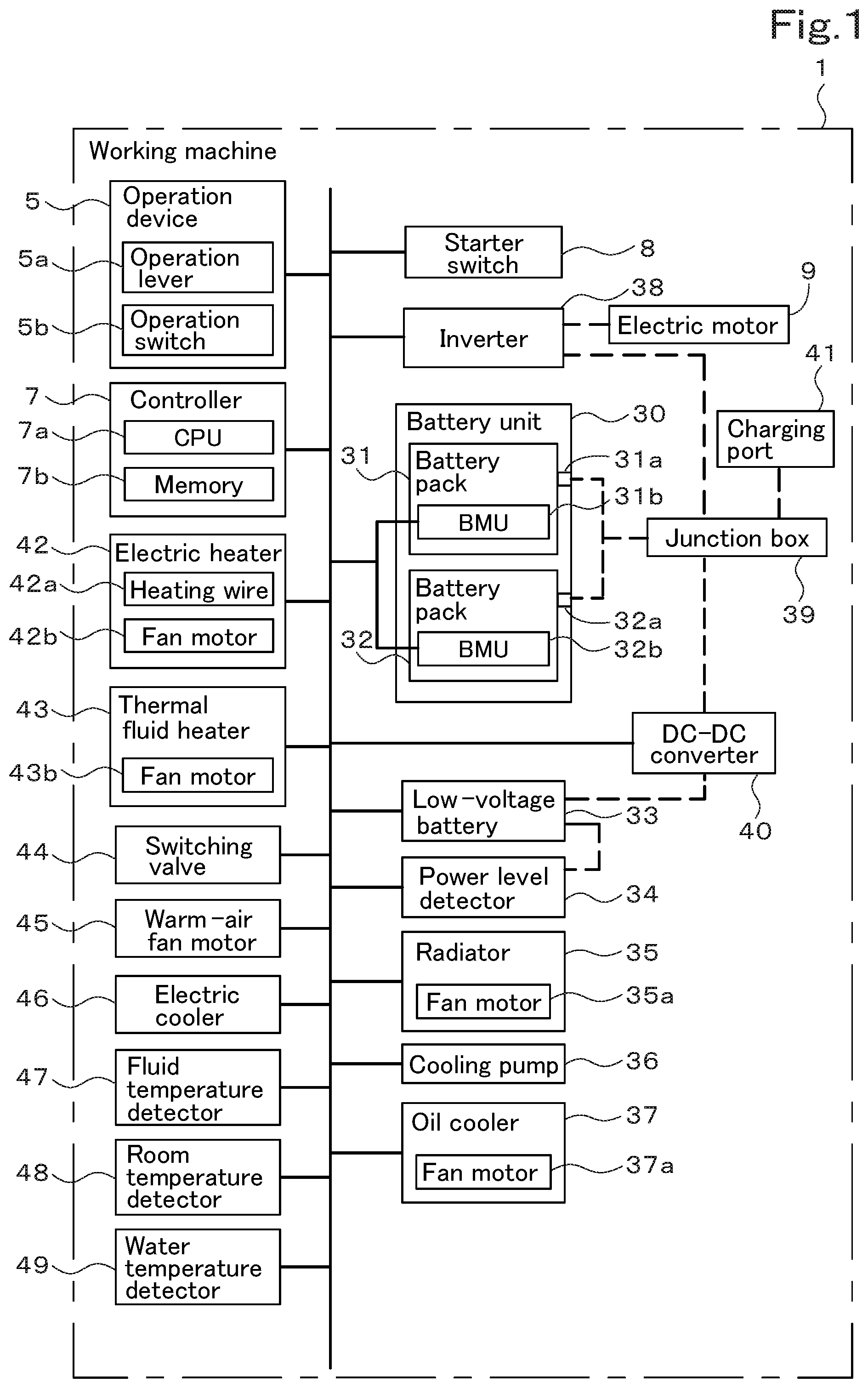 Patent US12583281 — Working machine — Figure 1