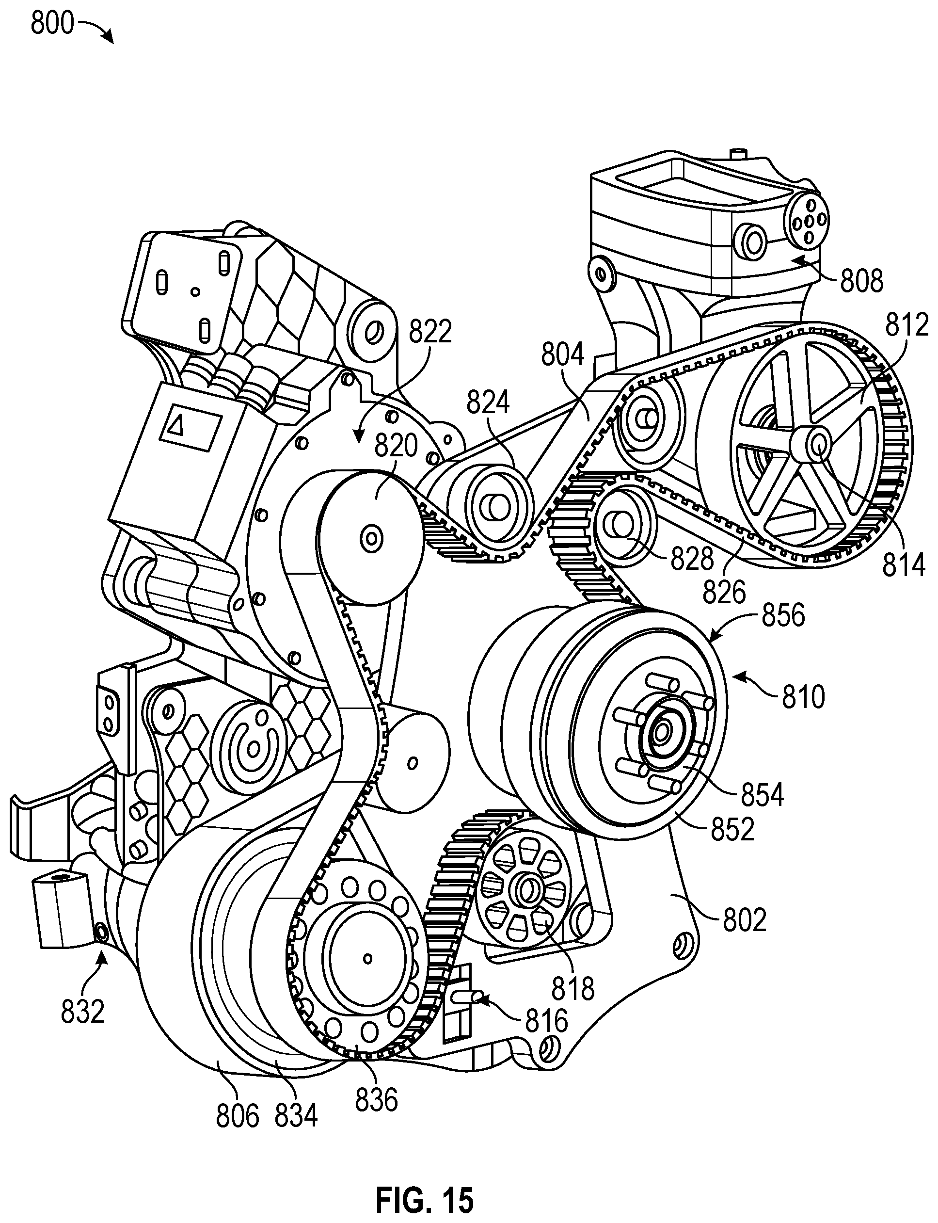 Patent US12583309 Figure 15 – Hybrid power system for a military vehicle