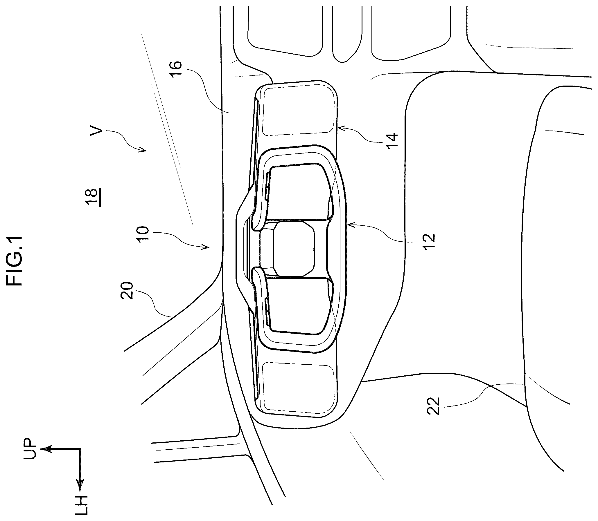 Patent US12583317 Figure 1 – Input device for a vehicle