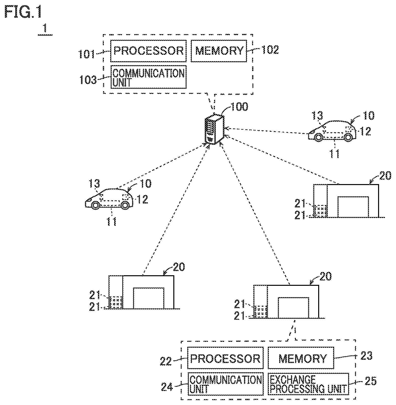 Patent US12583356 — Battery exchange guiding method and battery exchange system — Figure 1