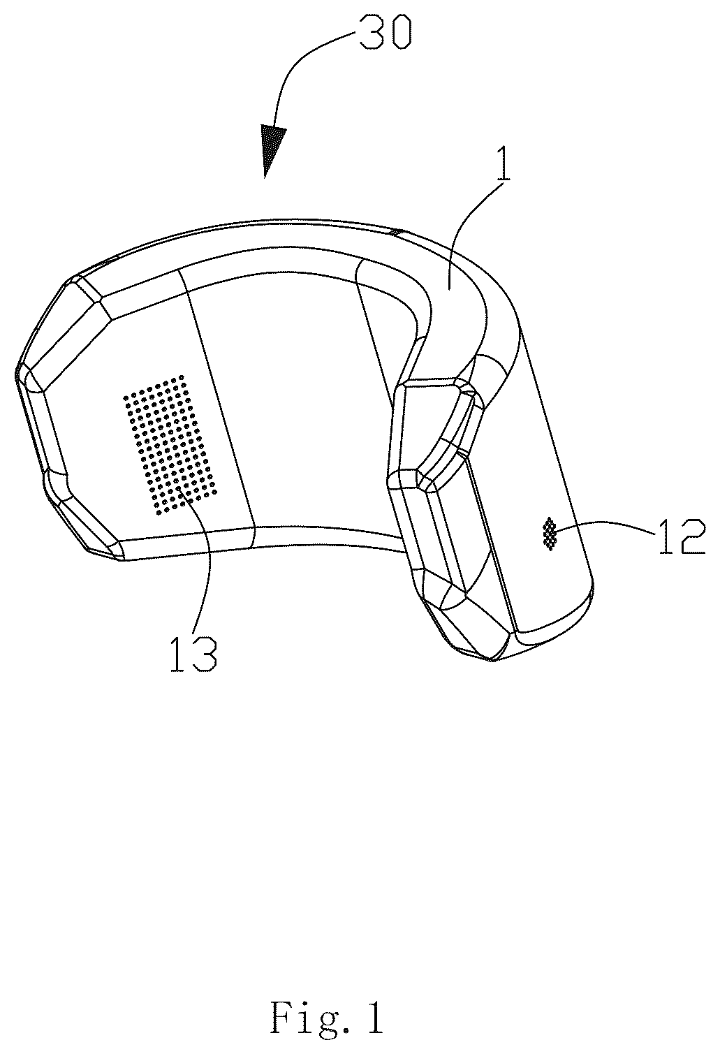 Patent US12583373 Figure 1 – Vehicle headrest