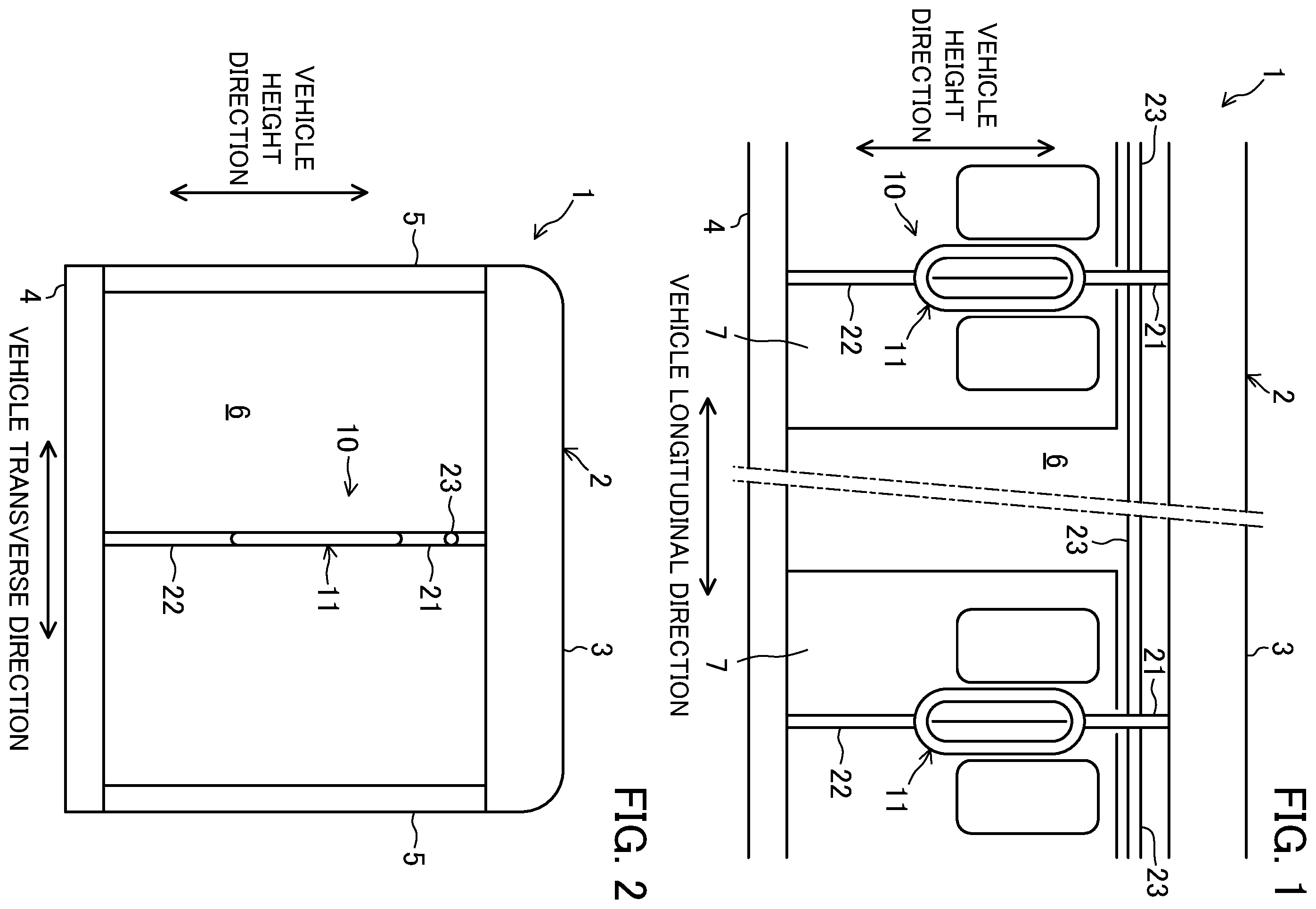 Patent US12583374 — Handrail for railroad vehicle and method for changing natural frequency of said handrail — Figure 1