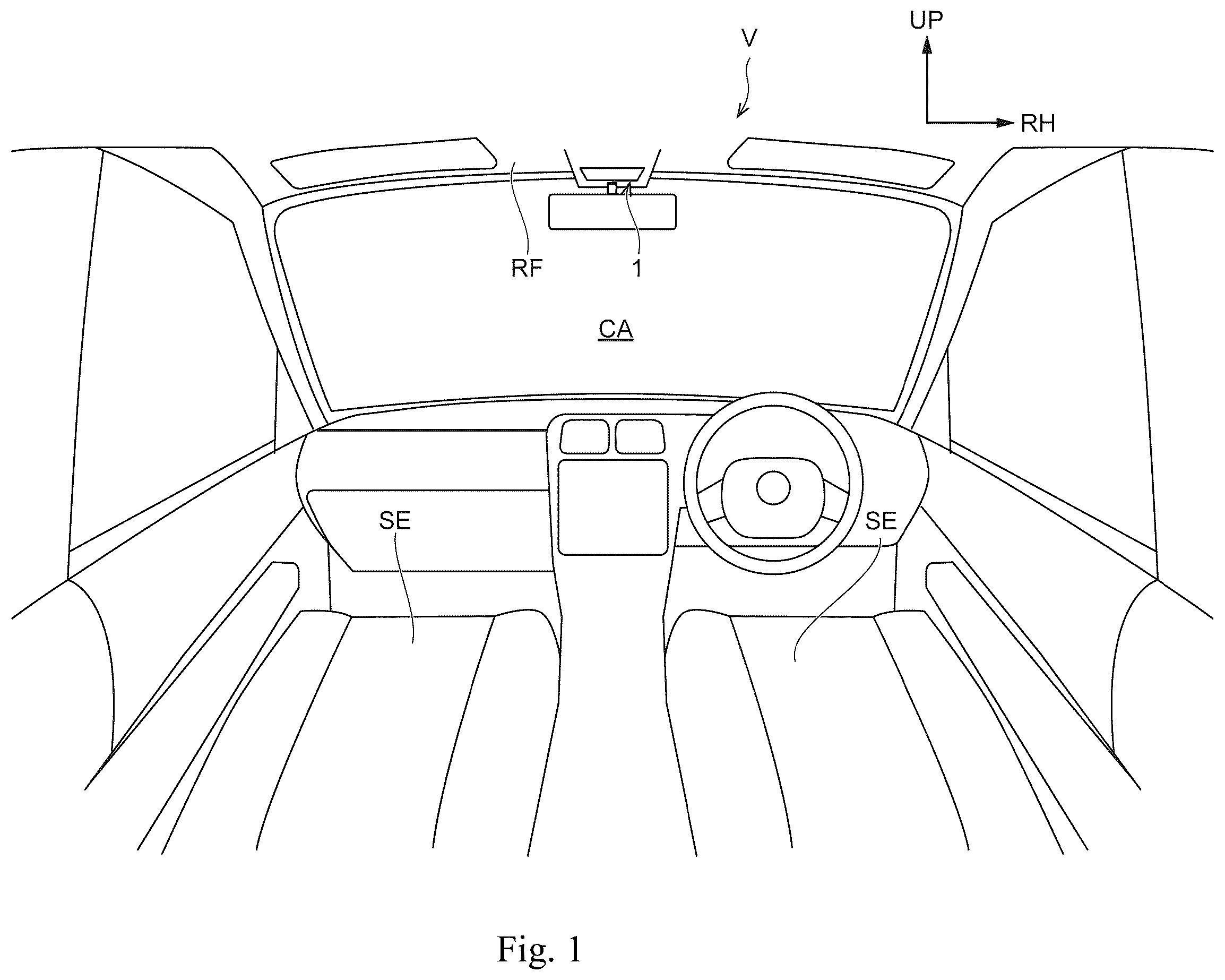Patent US12583383 — Vehicle cabin illumination device — Figure 1