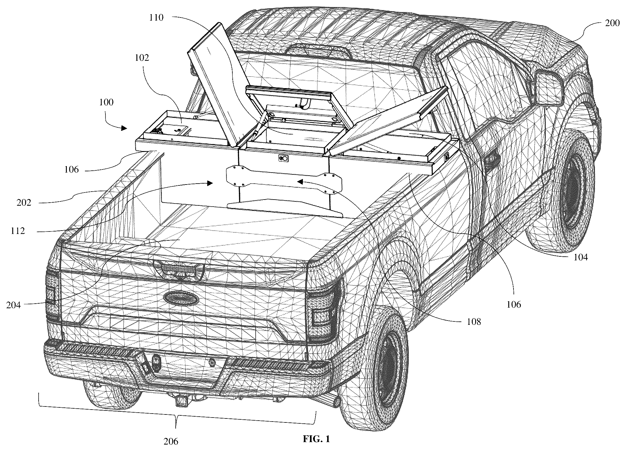 Patent US12583397 — Modular truck bed storage system — Figure 1