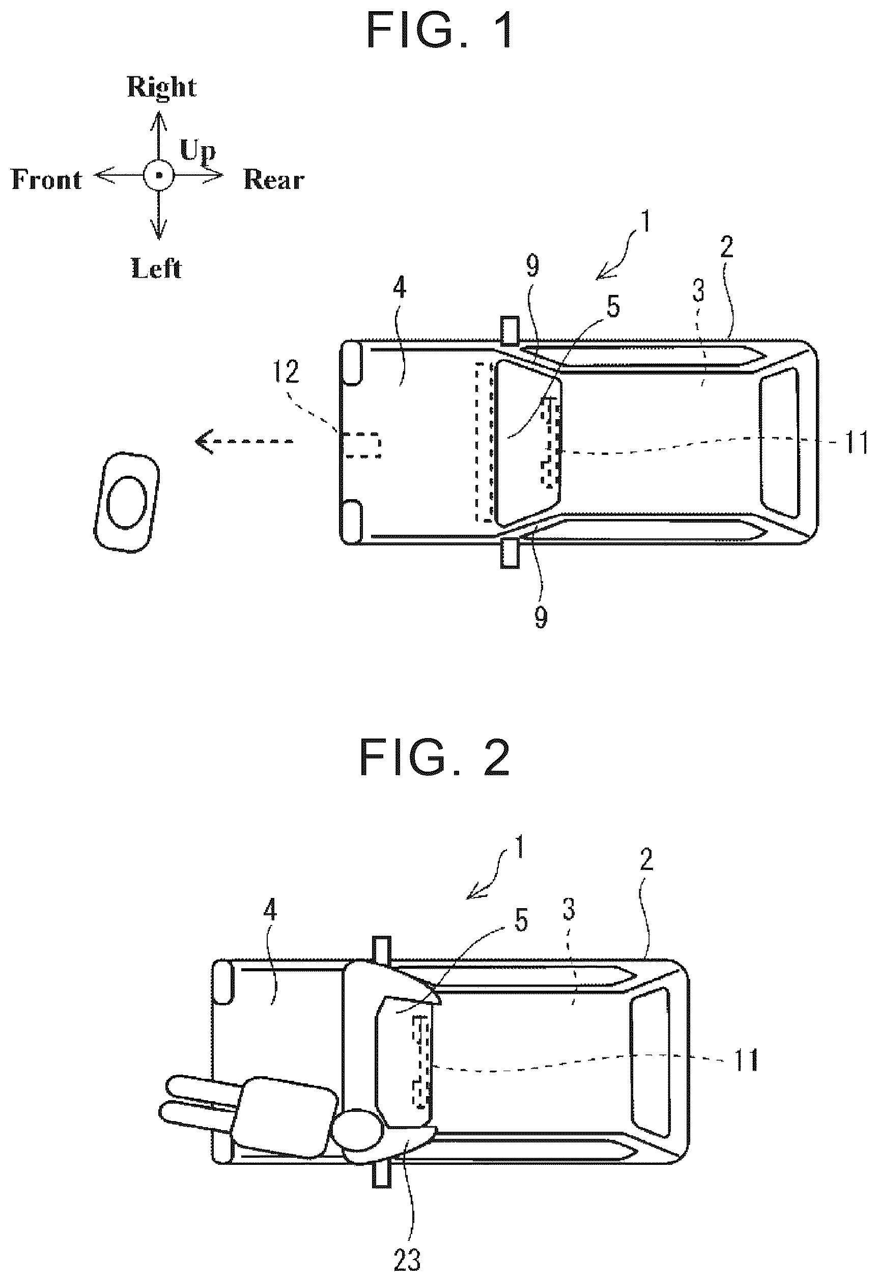 Patent US12583414 — Pedestrian airbag device for vehicle — Figure 1