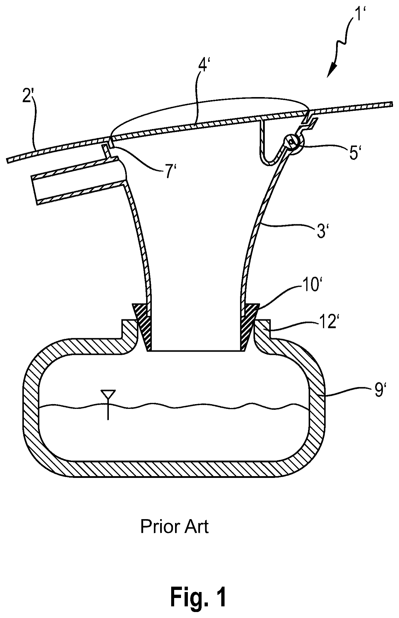 Patent US12583418 — Filling device for a vehicle, and vehicle having such a filling device — Figure 1