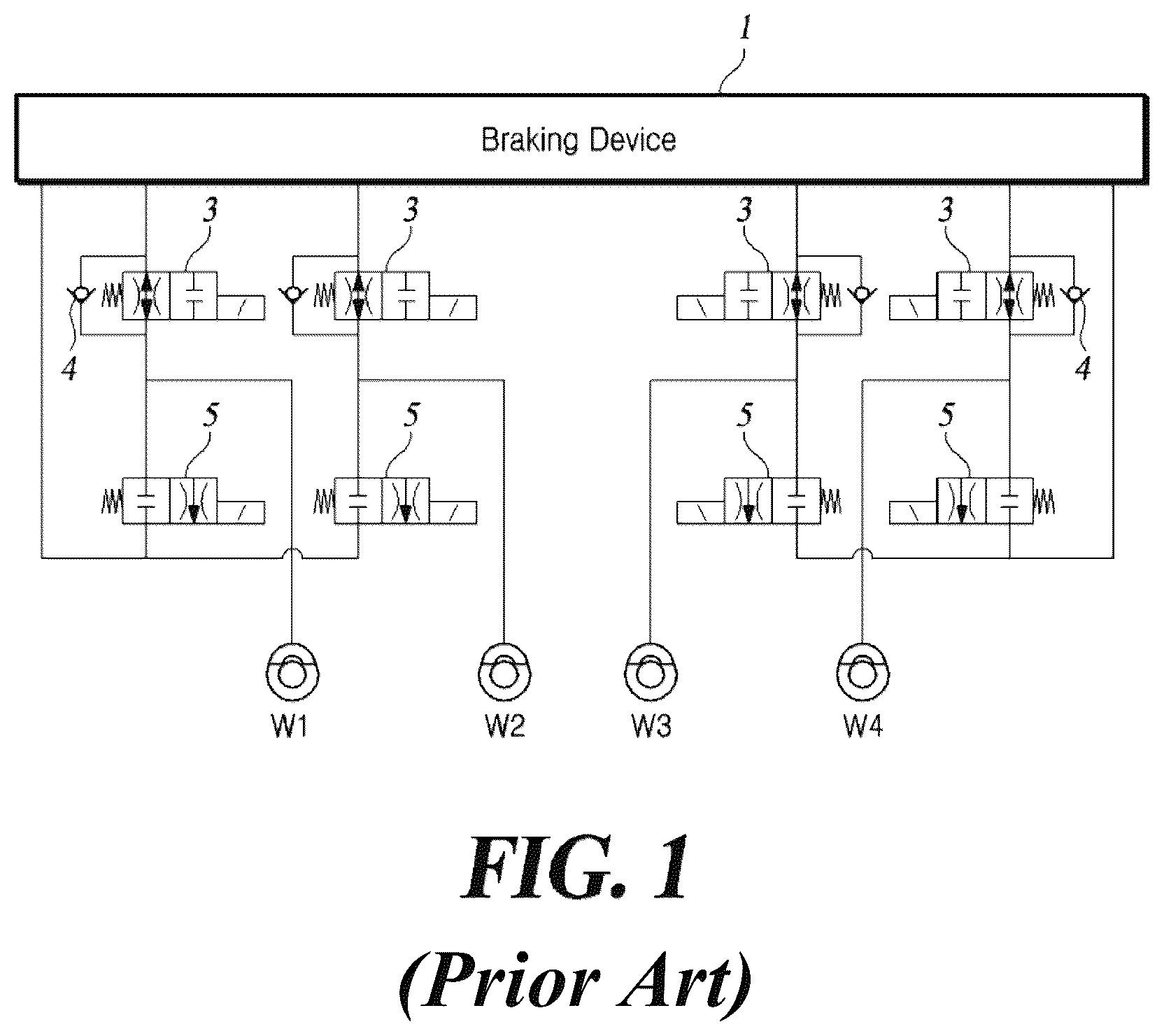 Patent US12583429 — 3-way solenoid valve, brake system for vehicle including the same, and controlling method for the same — Figure 1