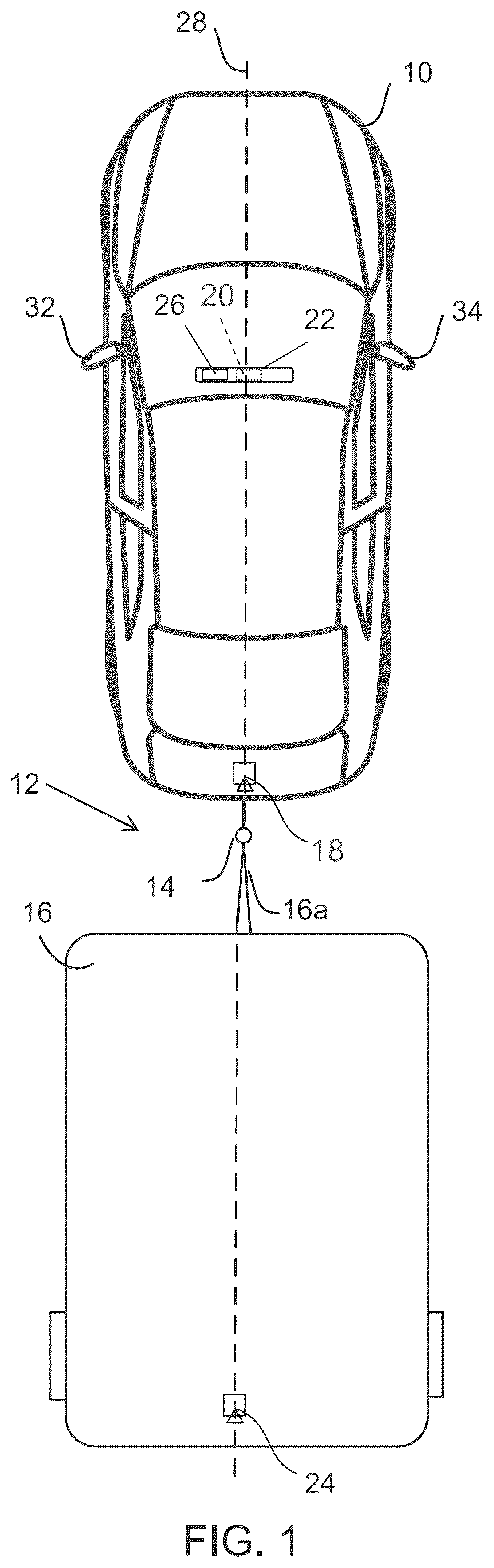 Patent US12583453 Figure 1 – Vehicular trailering assist system with driver monitoring and gesture detection