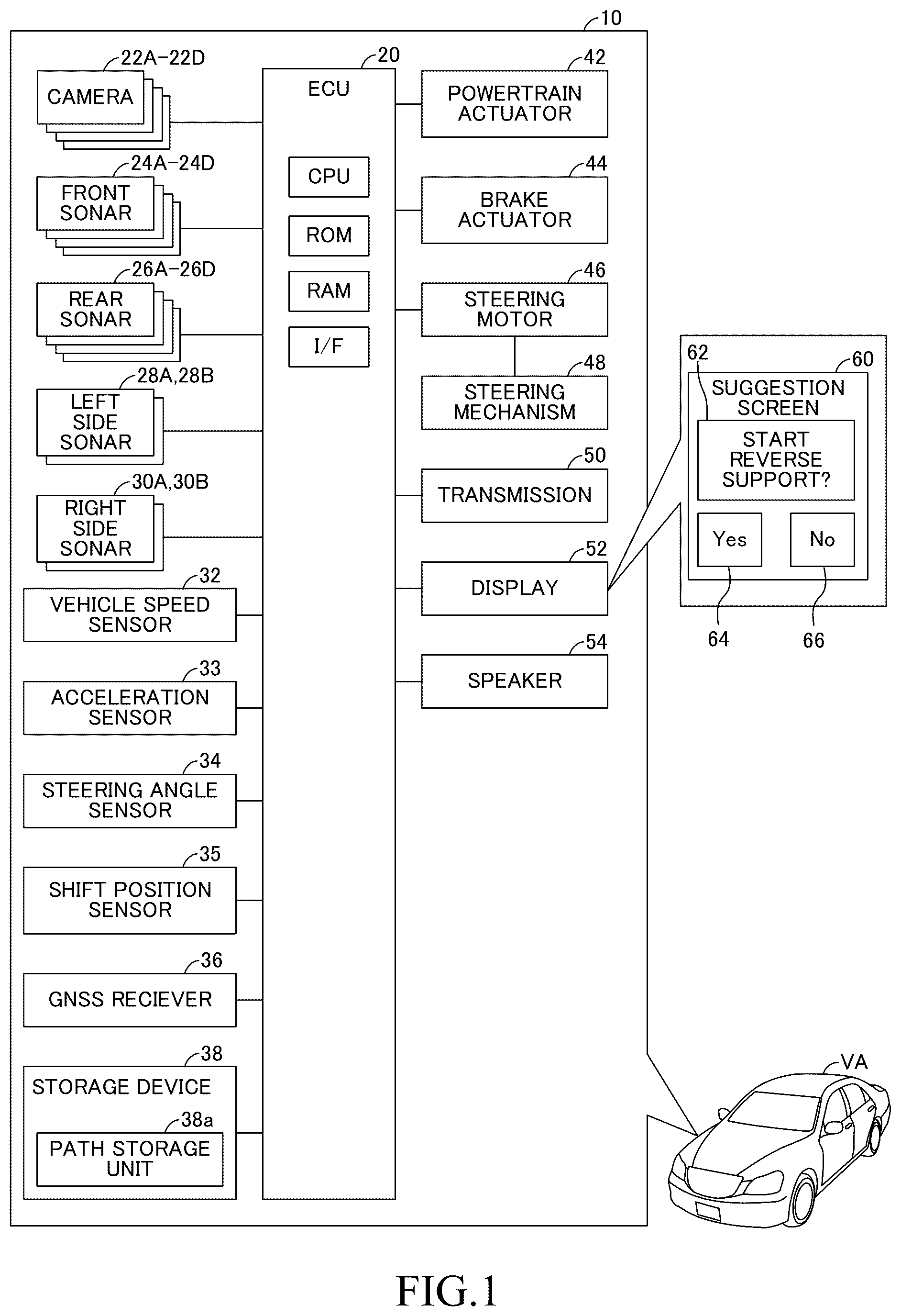 Patent US12583454 — Reverse support apparatus — Figure 1