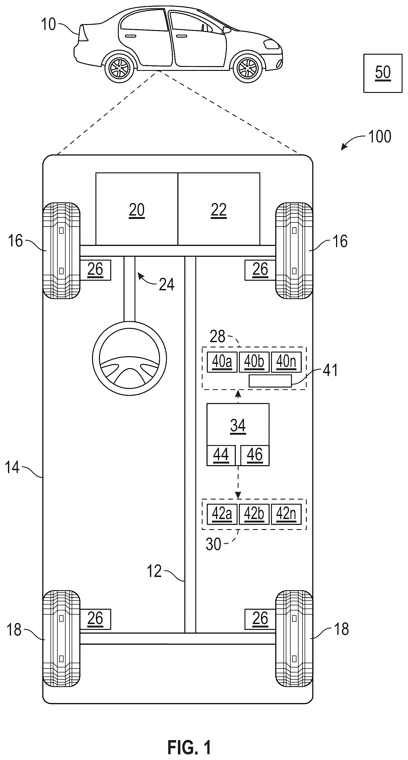 Patent US12583459 Figure 1 – Method to automatically rock free a stuck vehicle