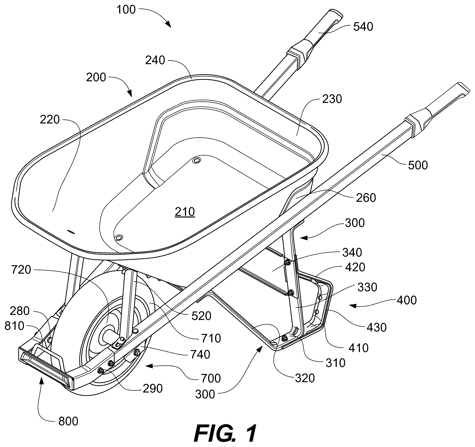 Patent US12583495 — Wheelbarrow stabilizer — Figure 1