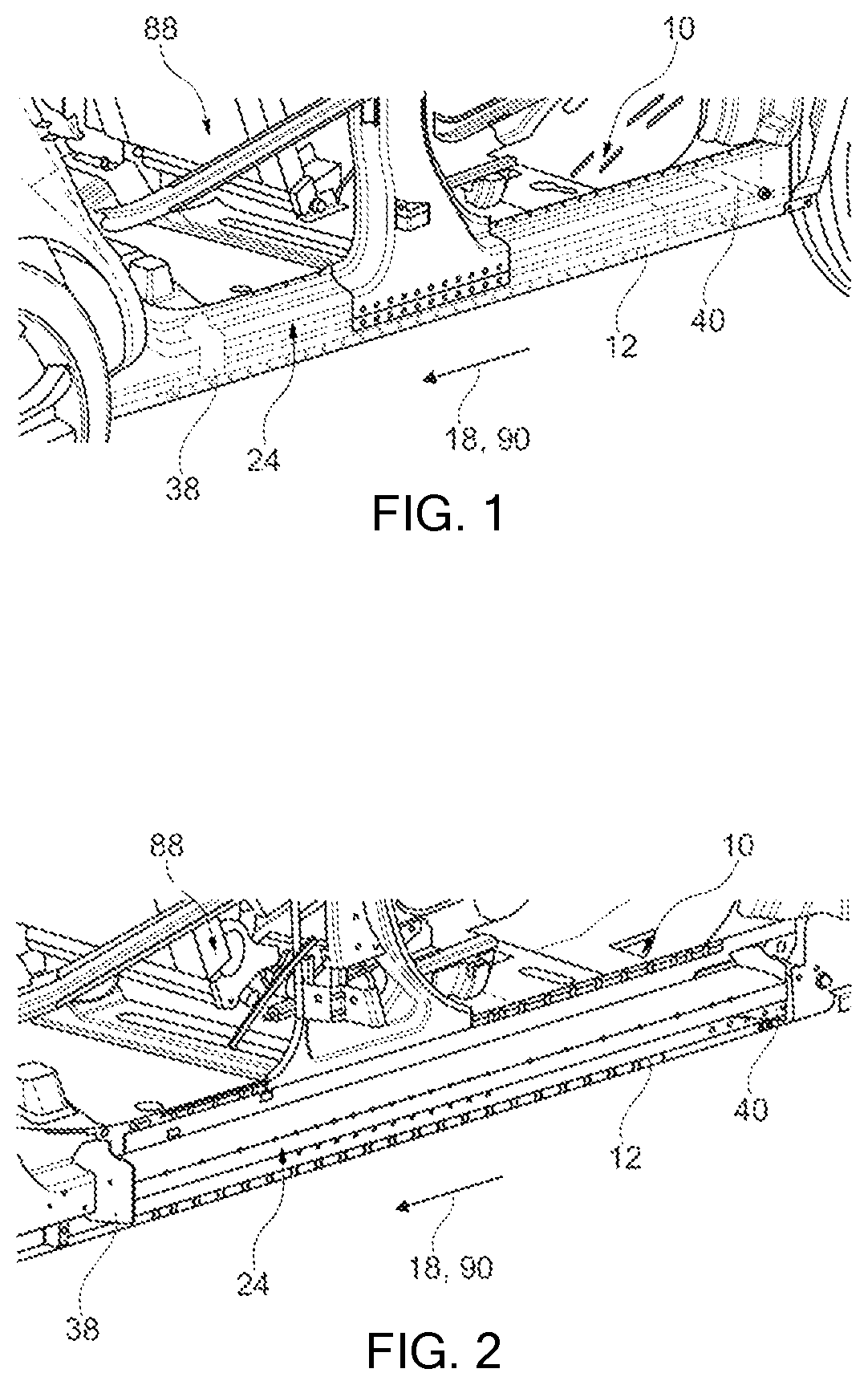 Patent US12583523 Figure 1 – Mechanical component for motor vehicle with energy absorption capability