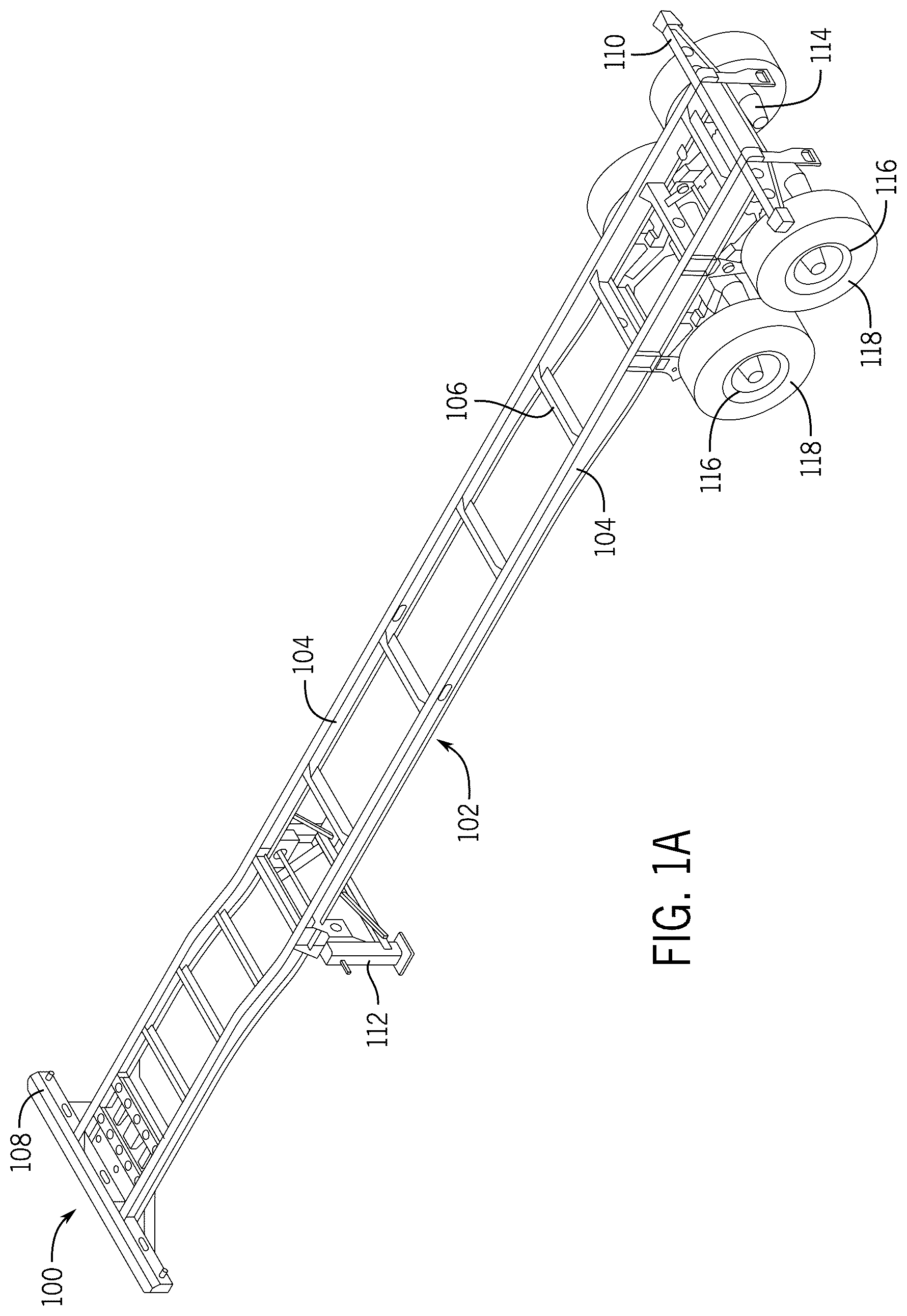 Patent US12583524 — Lightweight trailer with developed chassis — Figure 1
