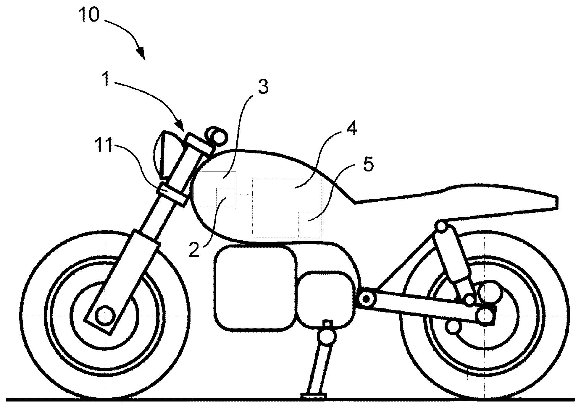 Patent US12583546 — Method and device for controlling a steering assistance system of a steering device of a single-track motor vehicle — Figure 1