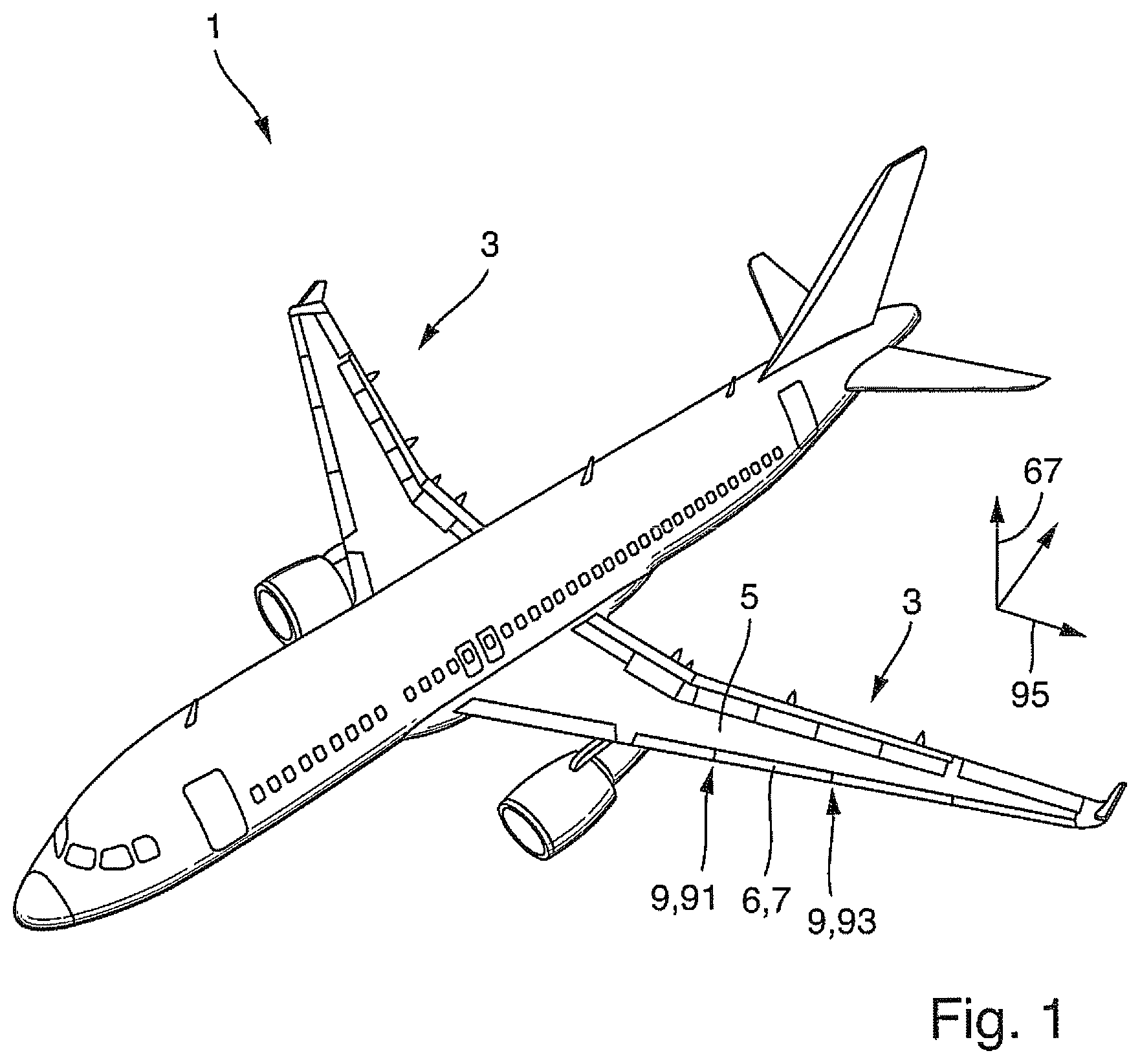 Patent US12583575 — Wing for an aircraft — Figure 1
