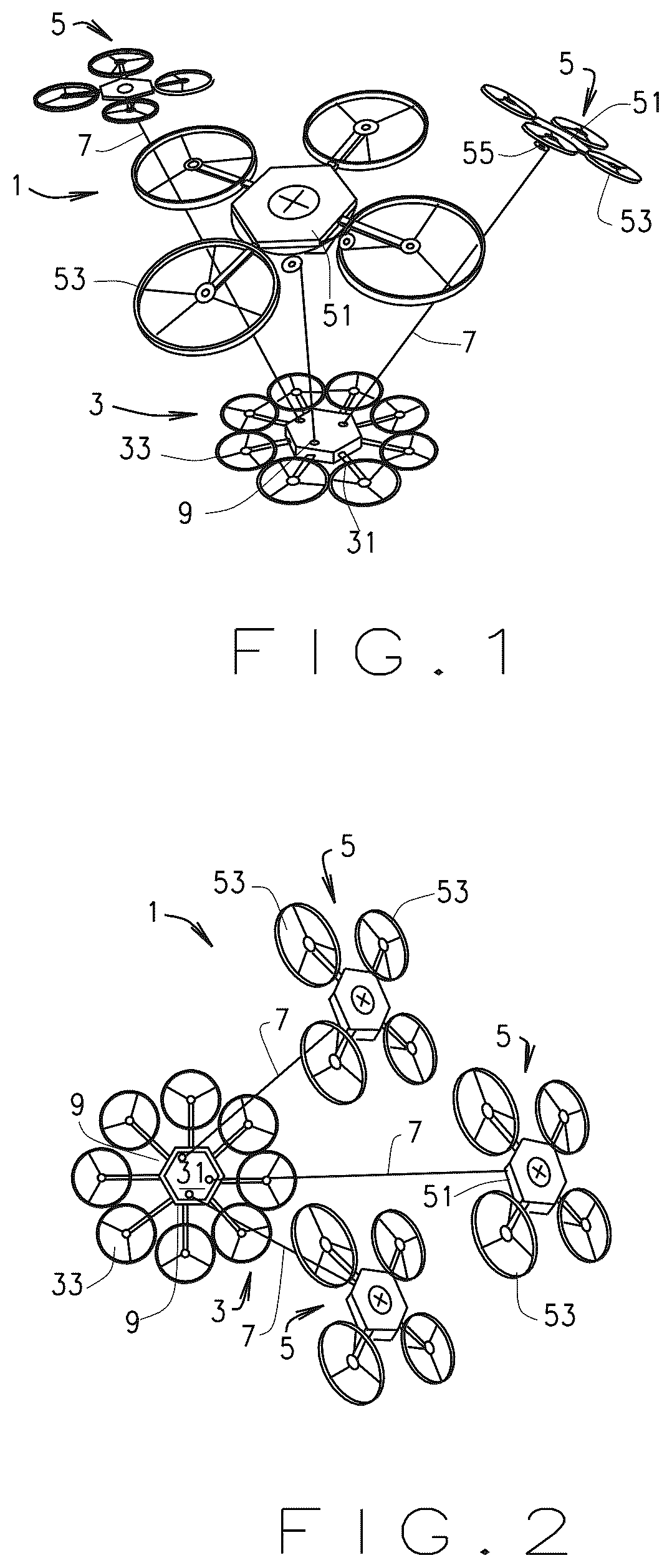 Patent US12583582 — VTOL transport clusters — Figure 1