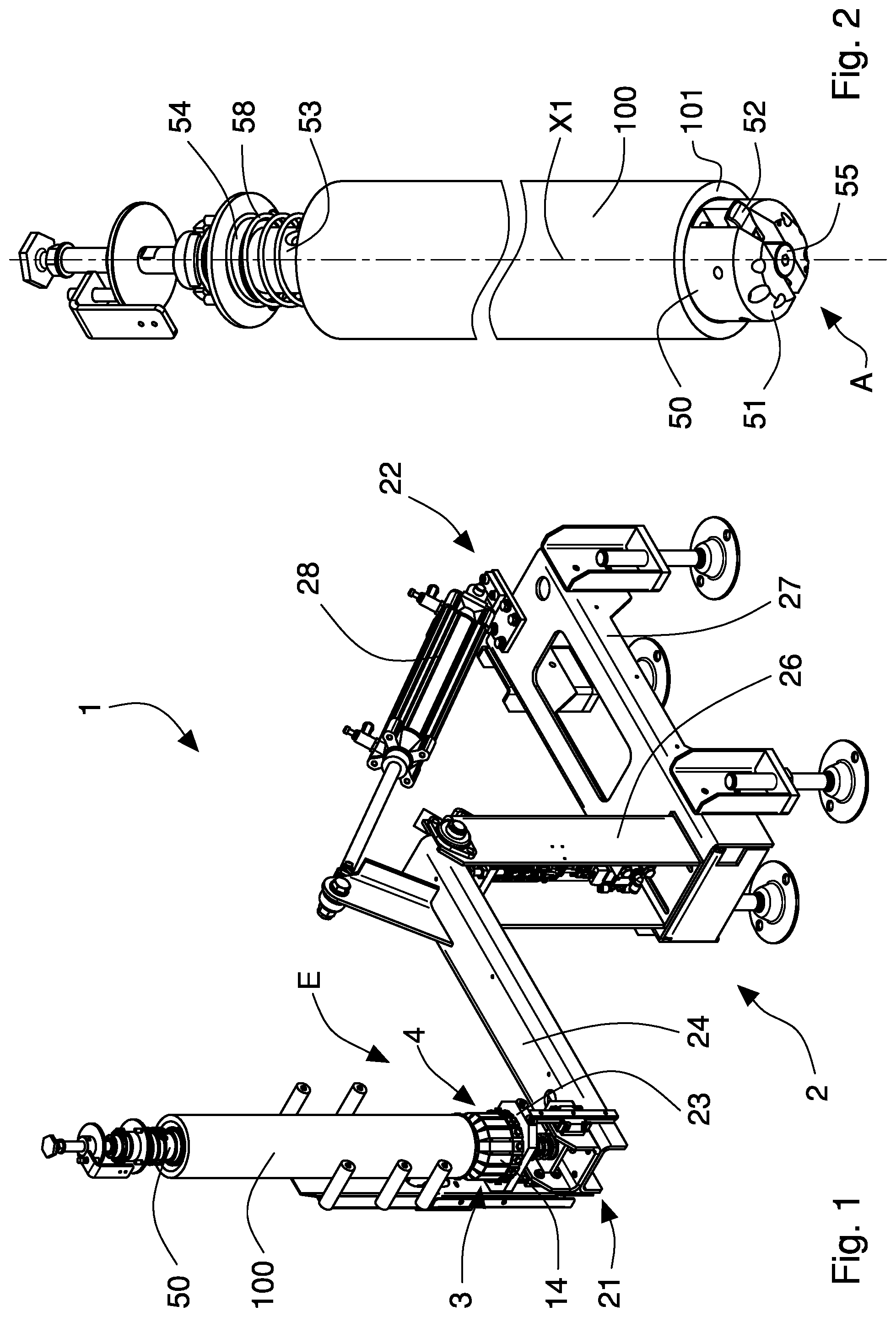 Patent US12583644 Figure 1 – Wrapping machine