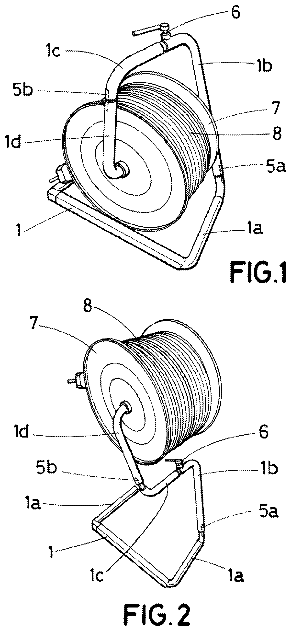 Patent US12583708 — Device for deploying roll-up reels — Figure 1