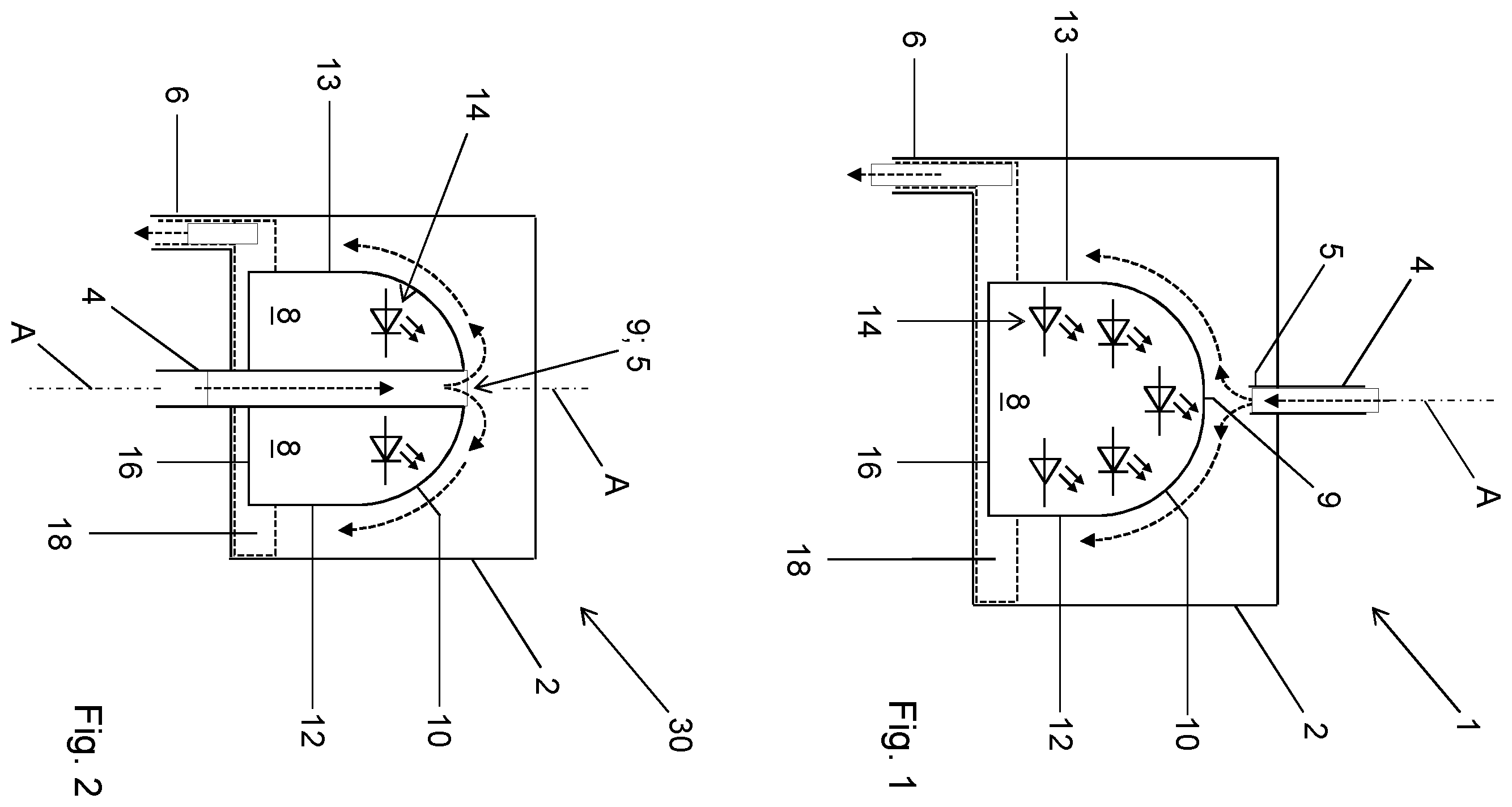 Patent US12583768 — Device and method for sterilising a fluid flowing therethrough — Figure 1