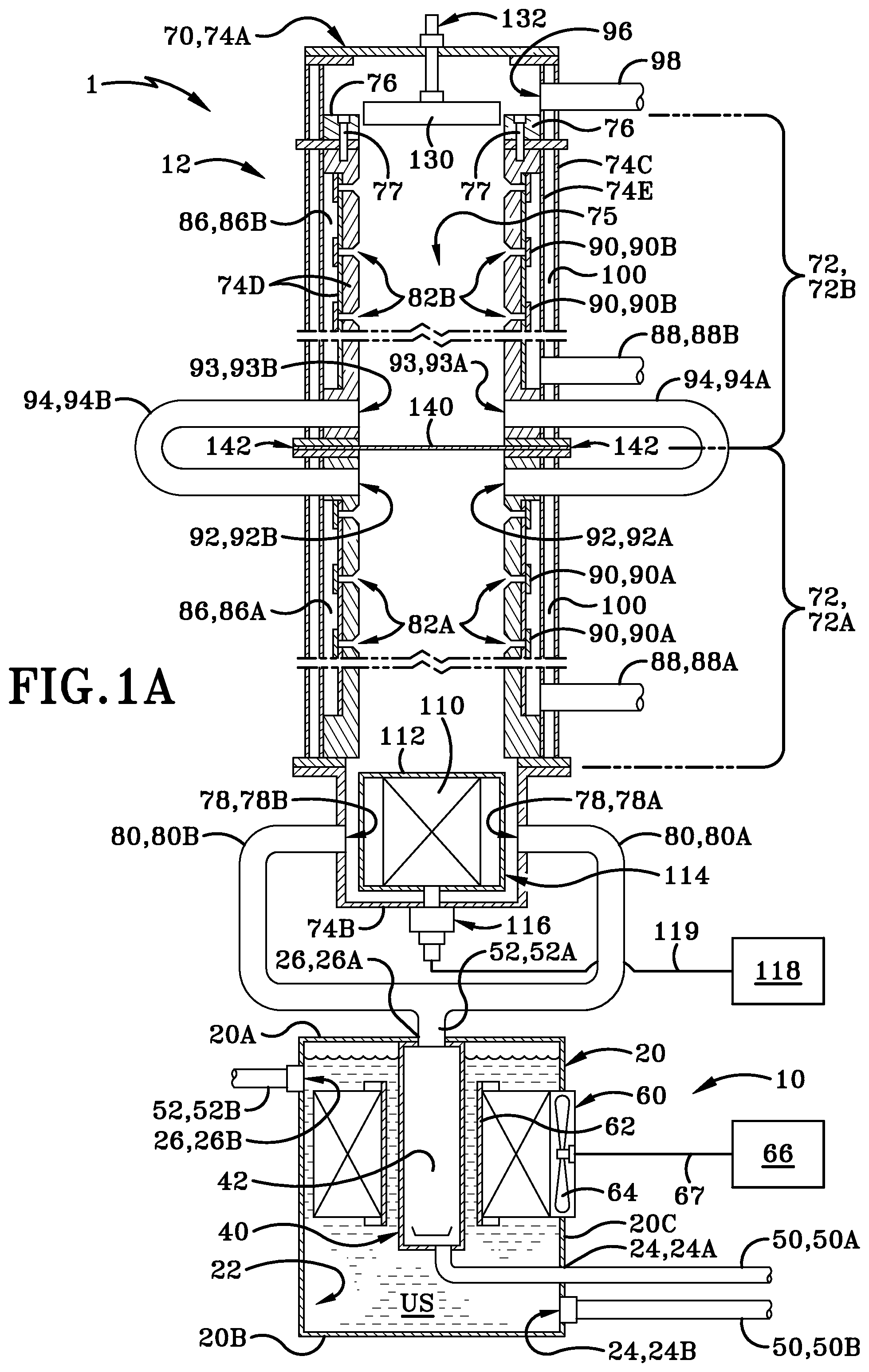 Patent US12583769 — Method and apparatus for removing contaminants from a fluid stream — Figure 1