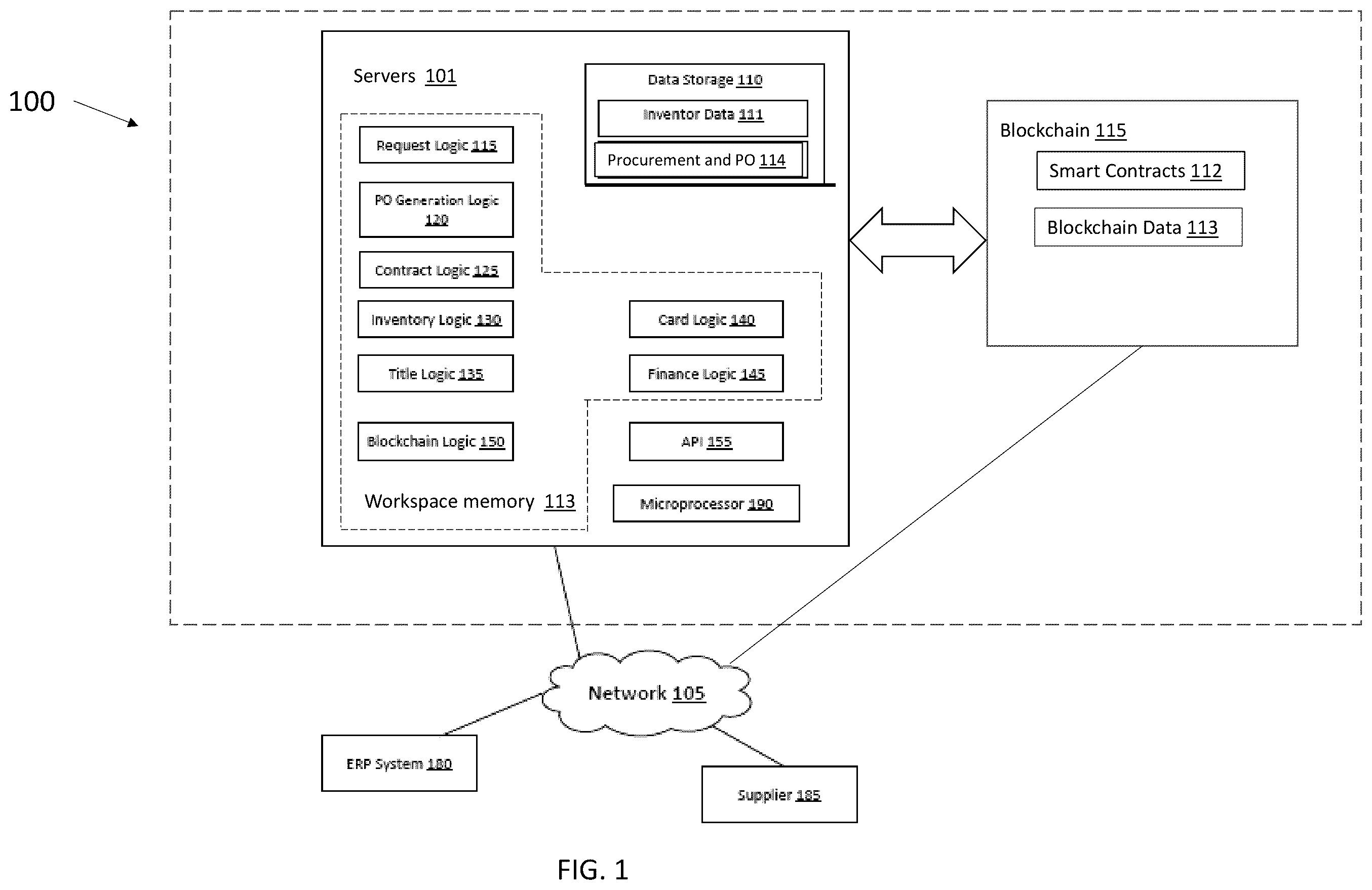 Patent US12586028 — Method and system for managing inventory — Figure 1