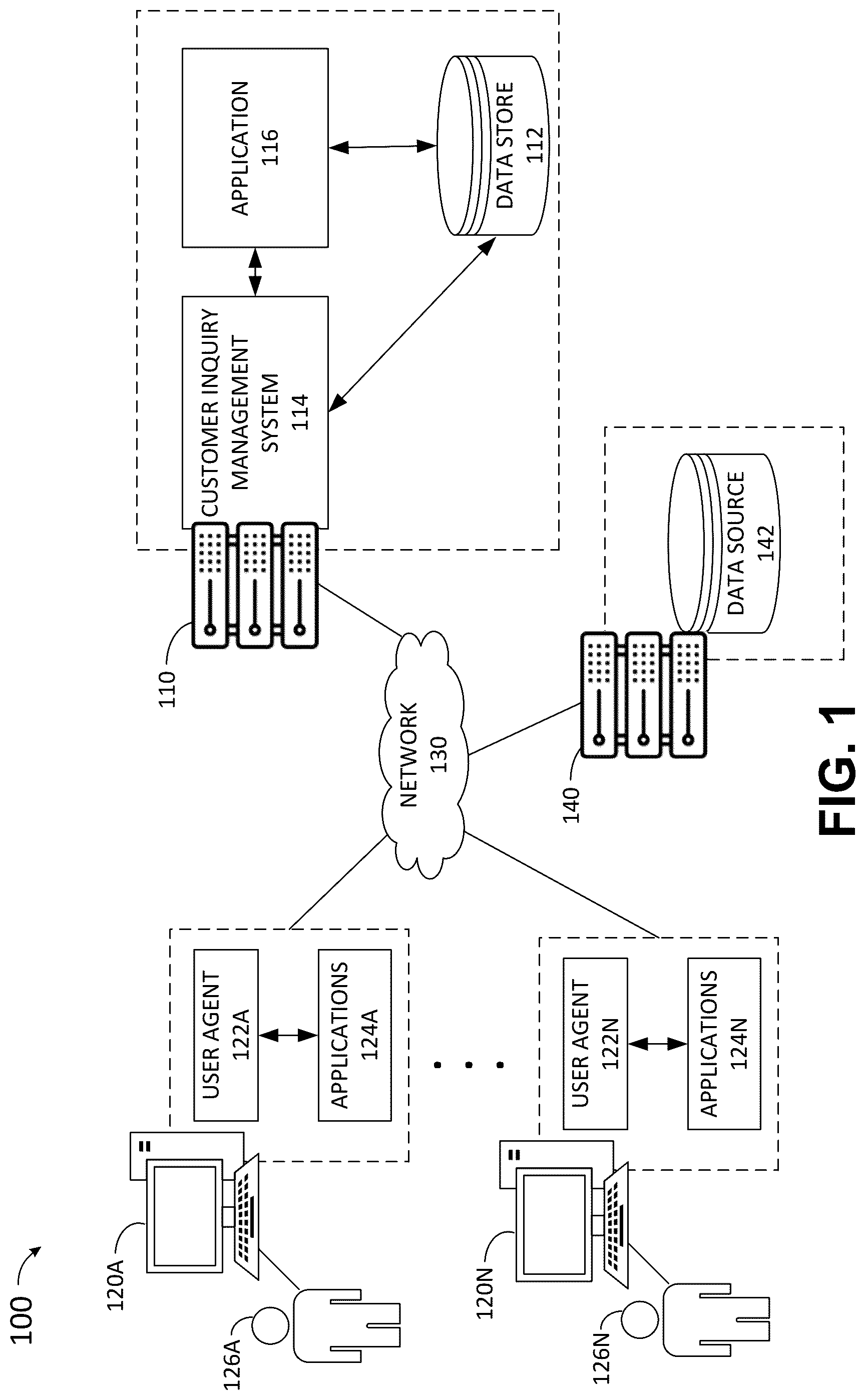 Patent US12586080 — Method and system for identifying trending topics in customer inquiries — Figure 1