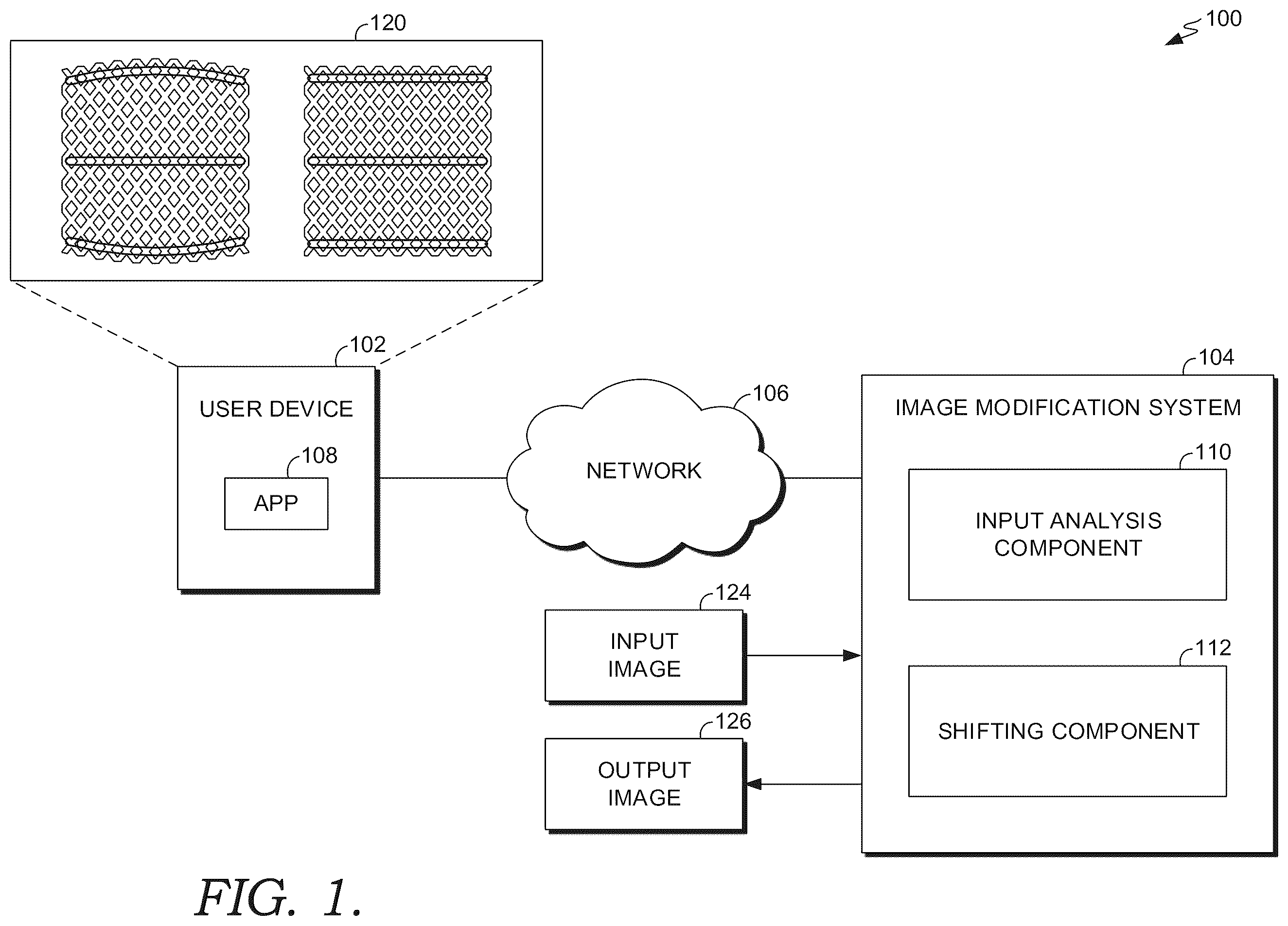 Patent US12586148 — Efficient image warping based on user input — Figure 1