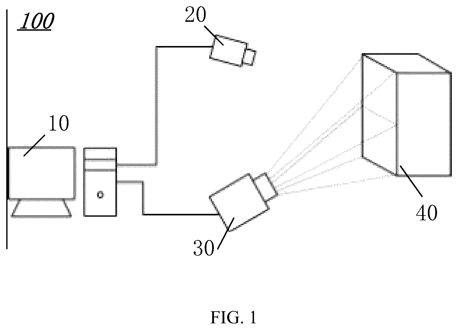 Patent US12586223 — Method for reconstructing three-dimensional object combining structured light and photometry and terminal device — Figure 1