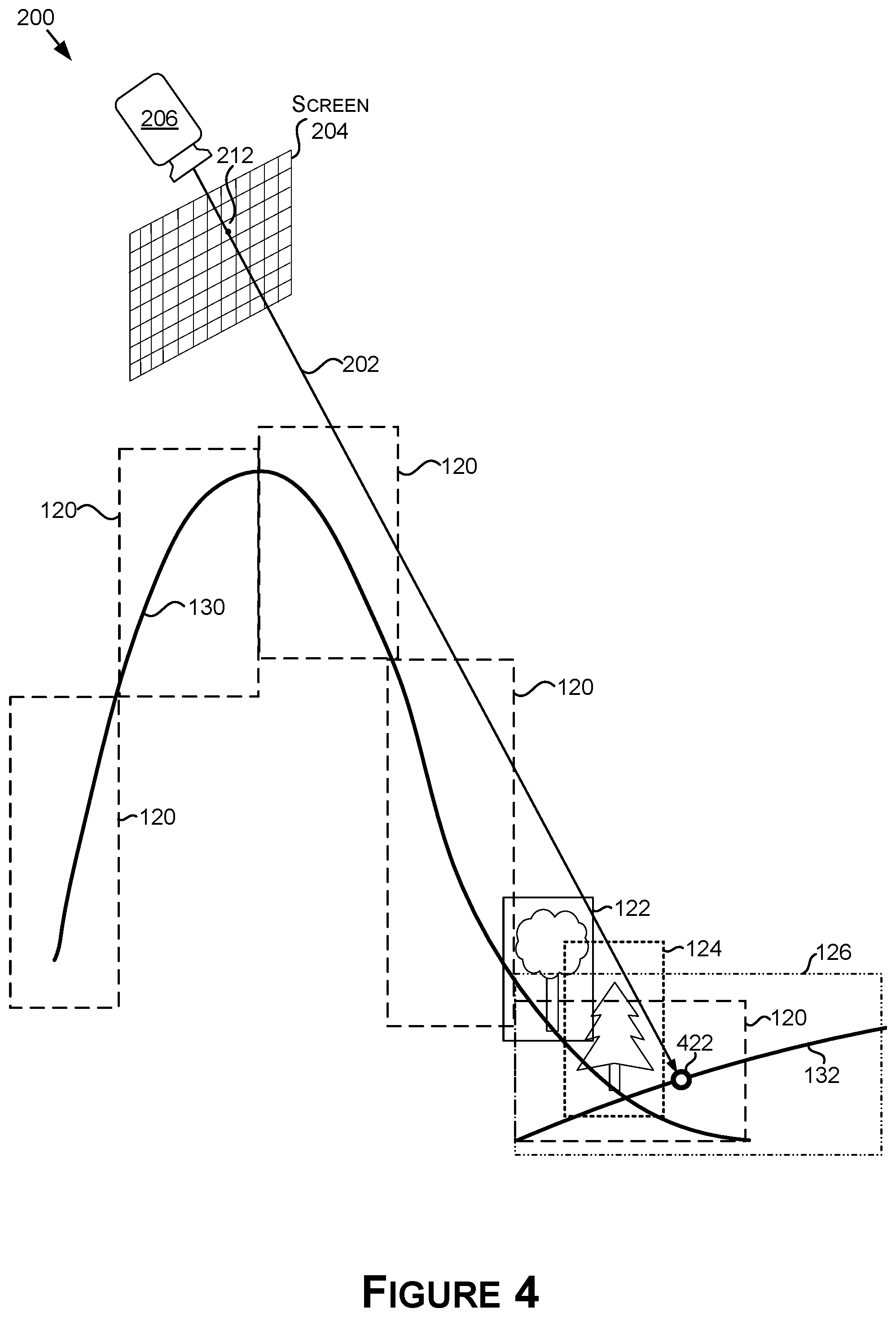 Patent US12586300 Figure 4 – Distributed light transport simulation with efficient ray forwarding