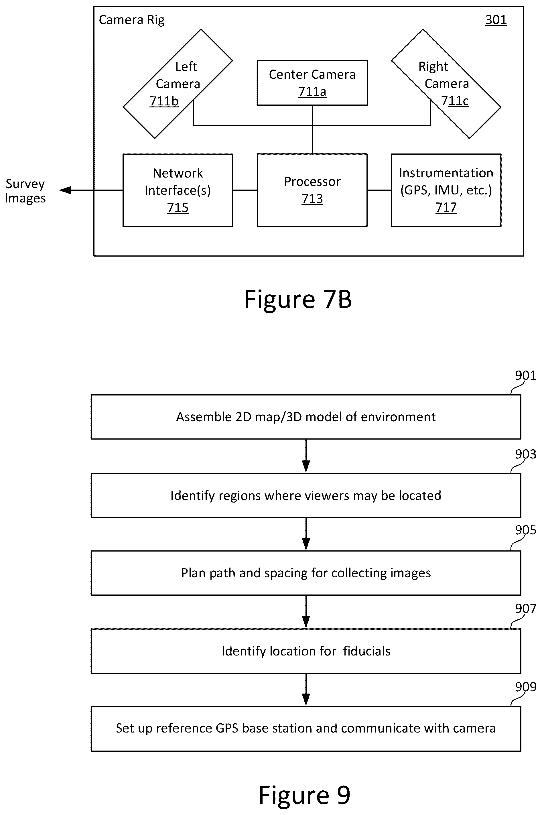 Patent US12586305 Figure 8 – 3D reference point detection for survey for venue model construction