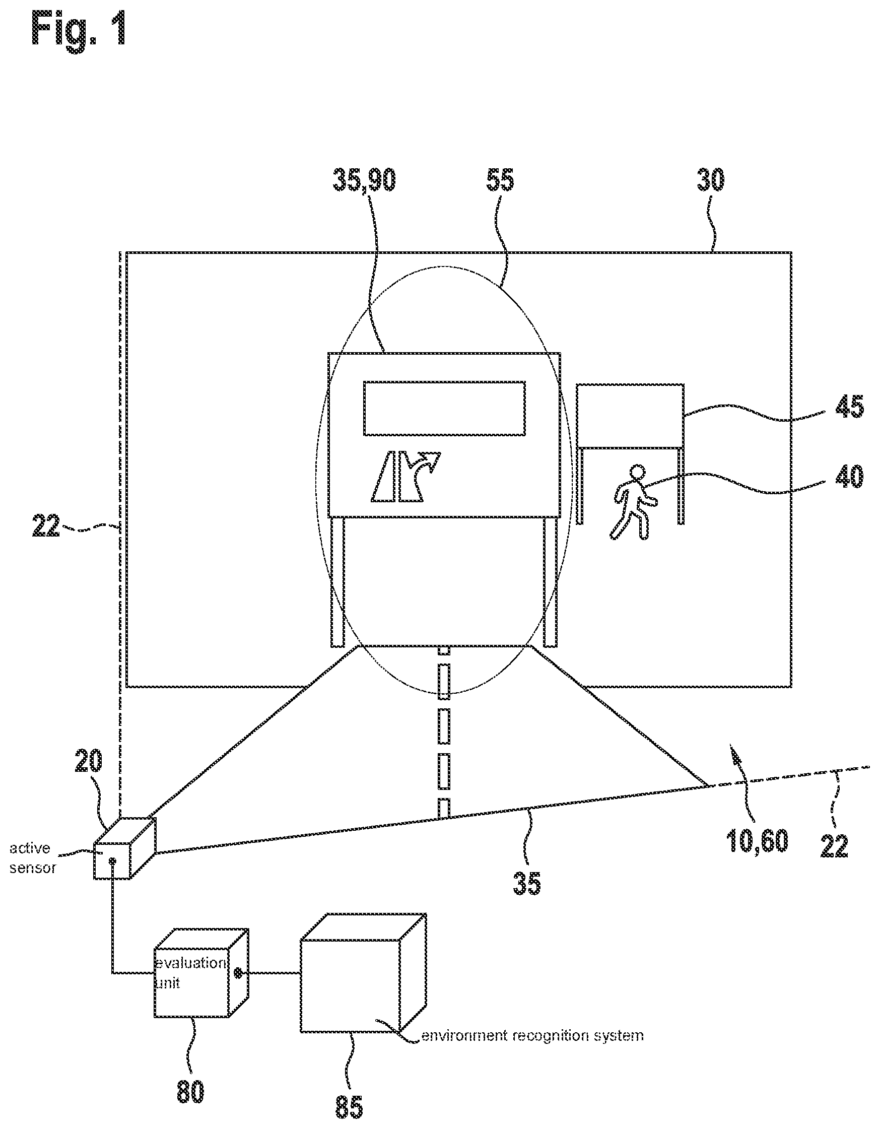 Patent US12586312 — Method and device for determining concealed objects in a 3D point cloud representing an environment — Figure 1