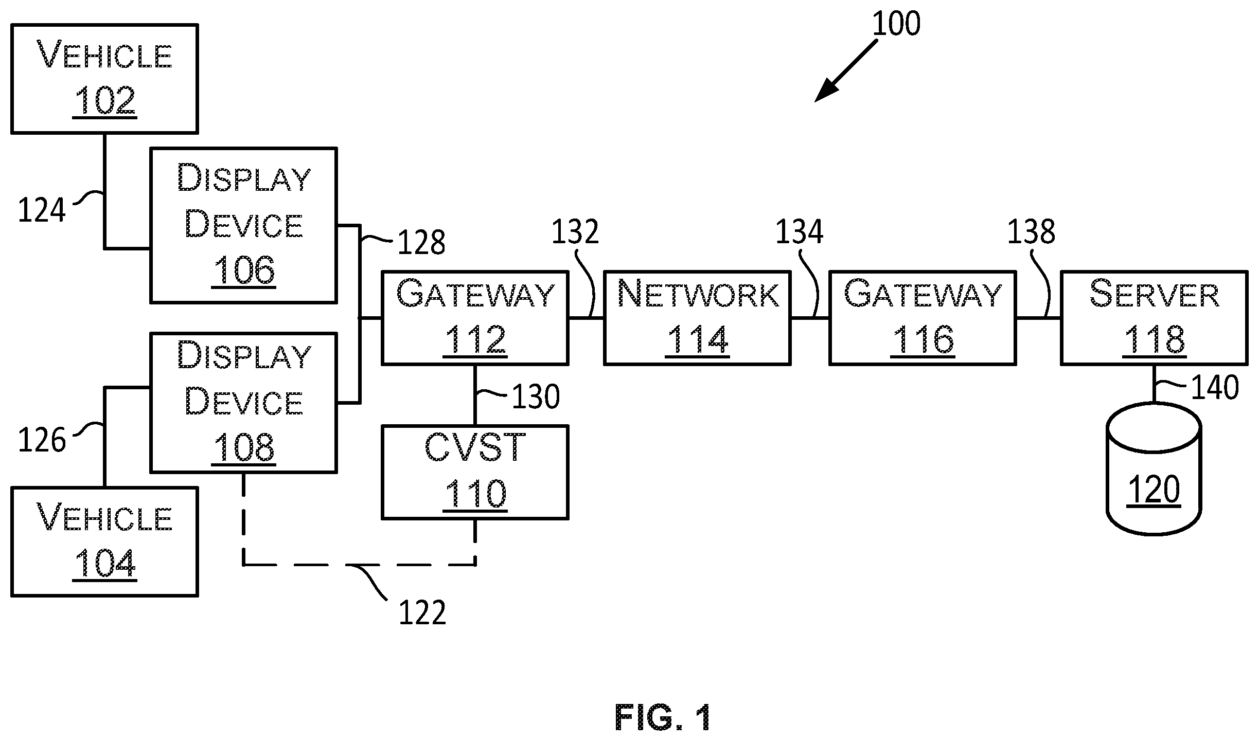Patent US12586422 — Systems and methods of configuring vehicle service tools associated with display device based on operating condition of vehicle — Figure 1