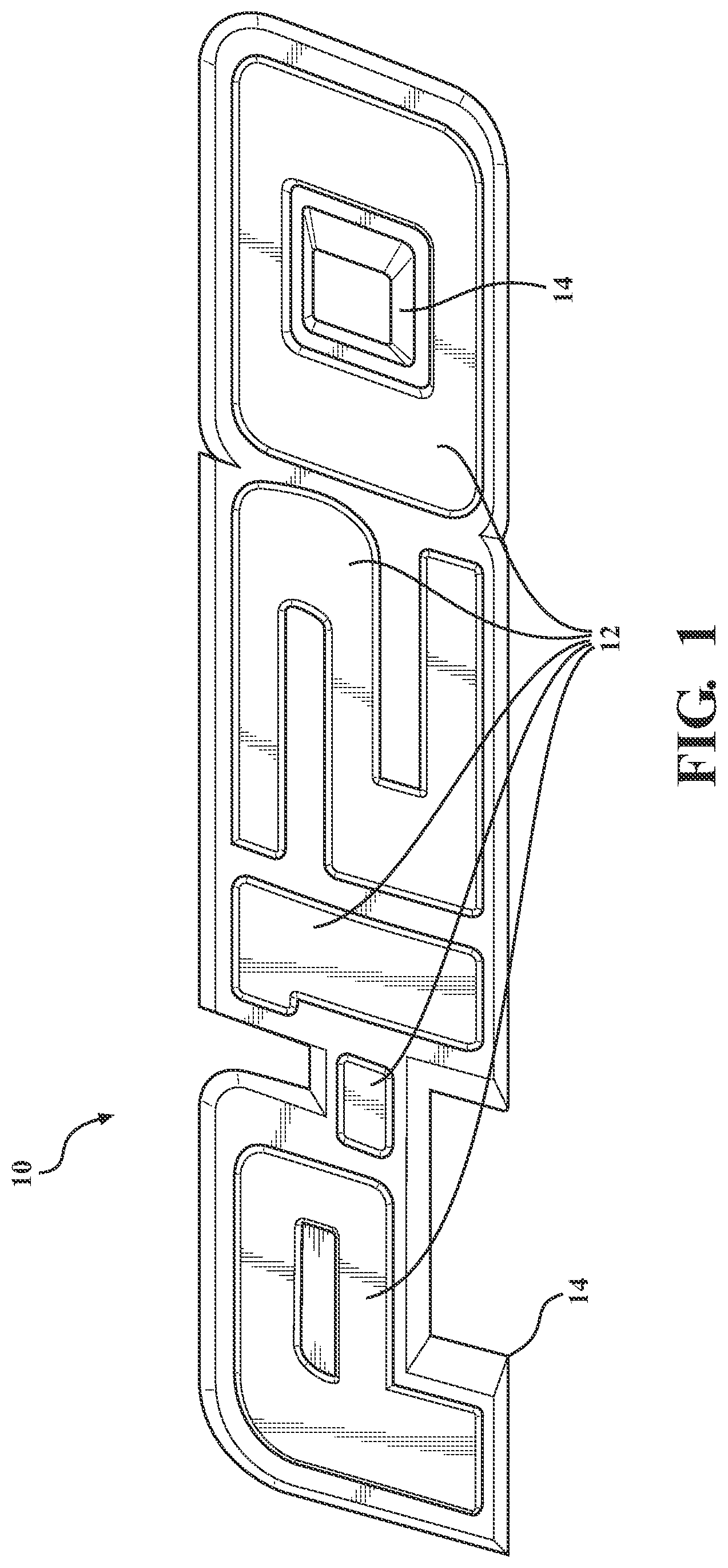 Patent US12586487 — Lit badge with roll stamp selective chroming — Figure 1
