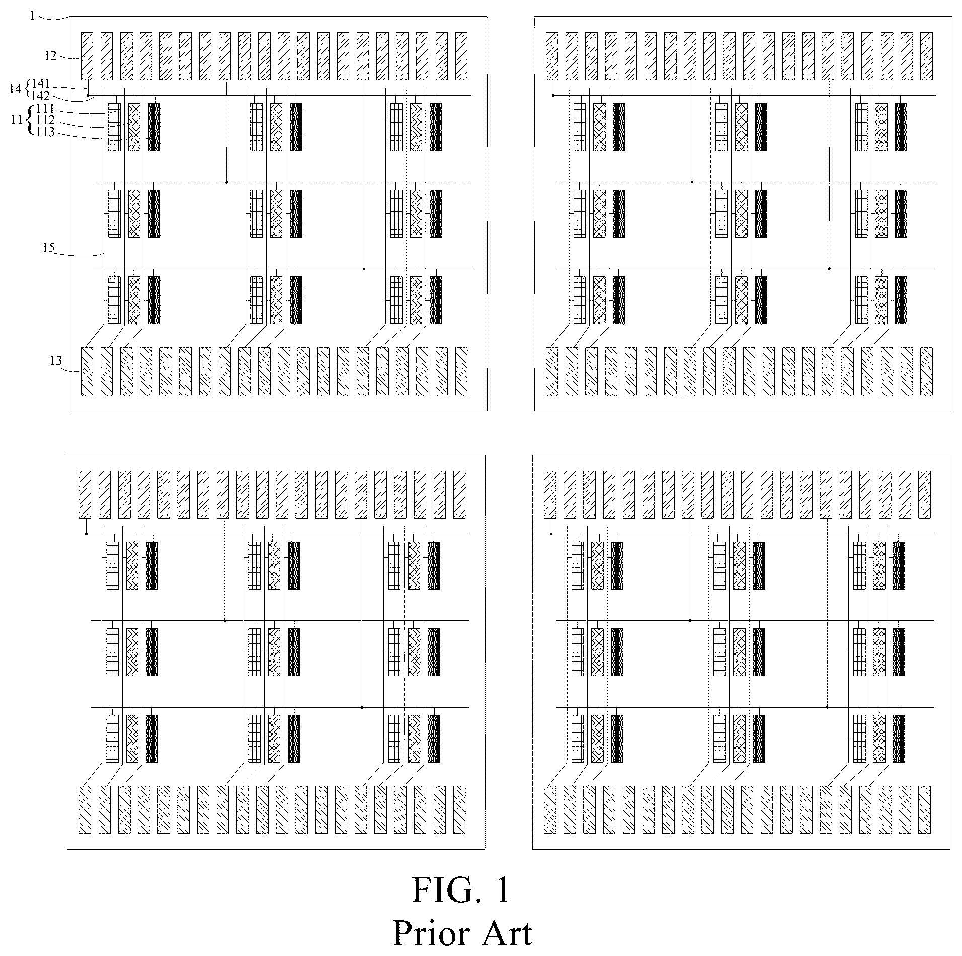 Patent US12586514 — Spliced display screen and spliced display device — Figure 1