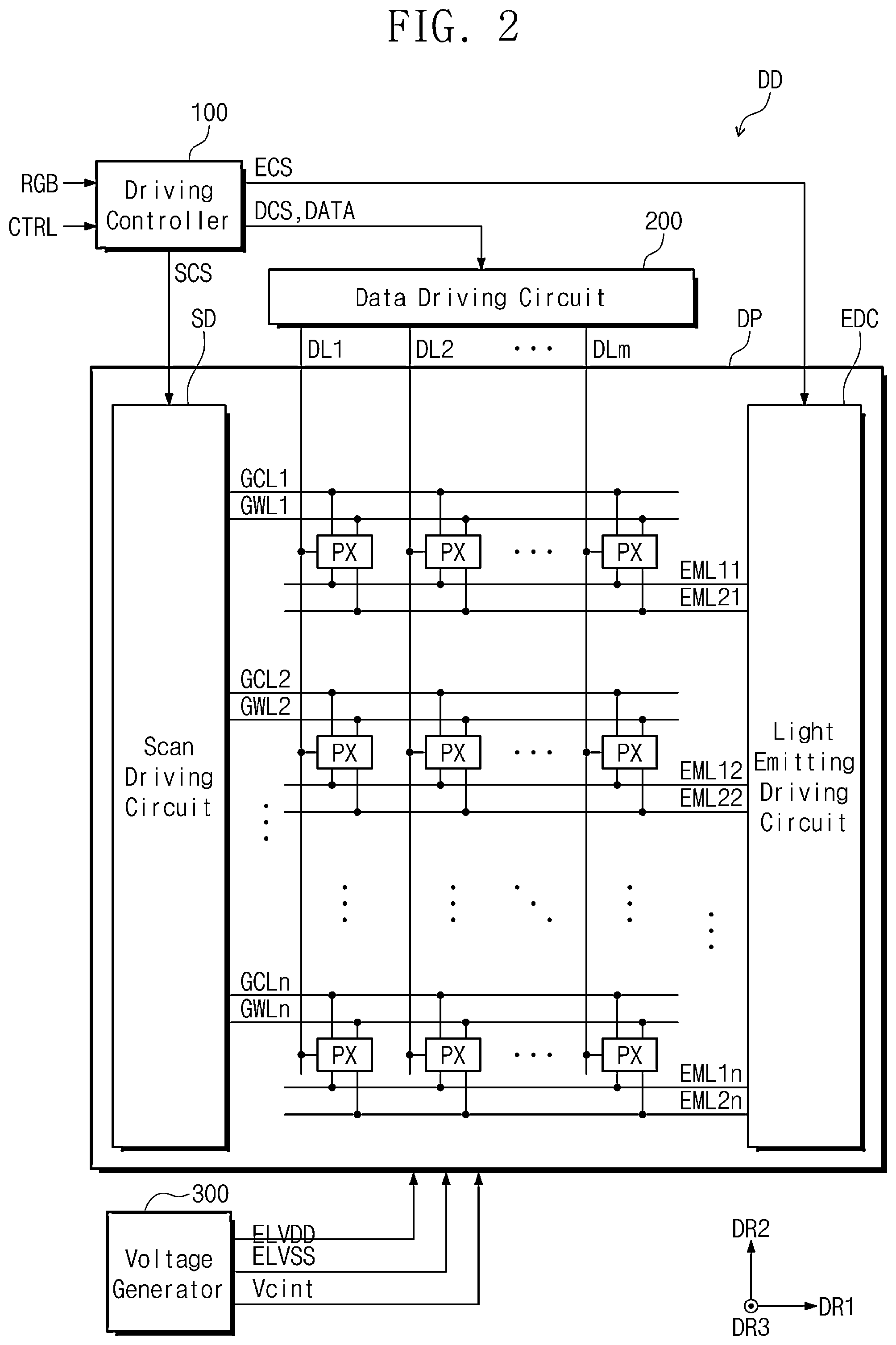 Patent US12586518 Figure 2 – Pixel and display device
