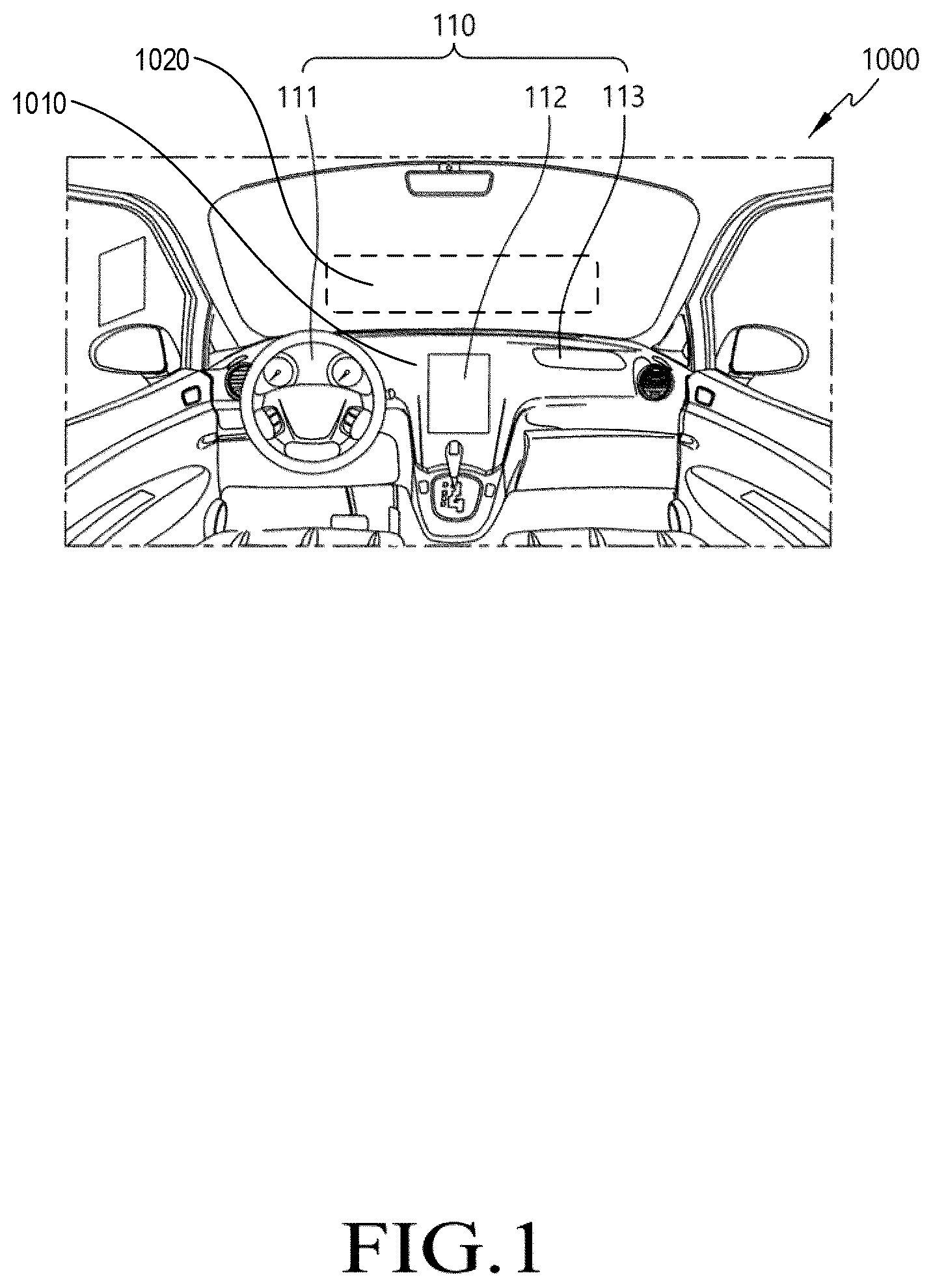Patent US12586536 — Display device and vehicle system including it — Figure 1