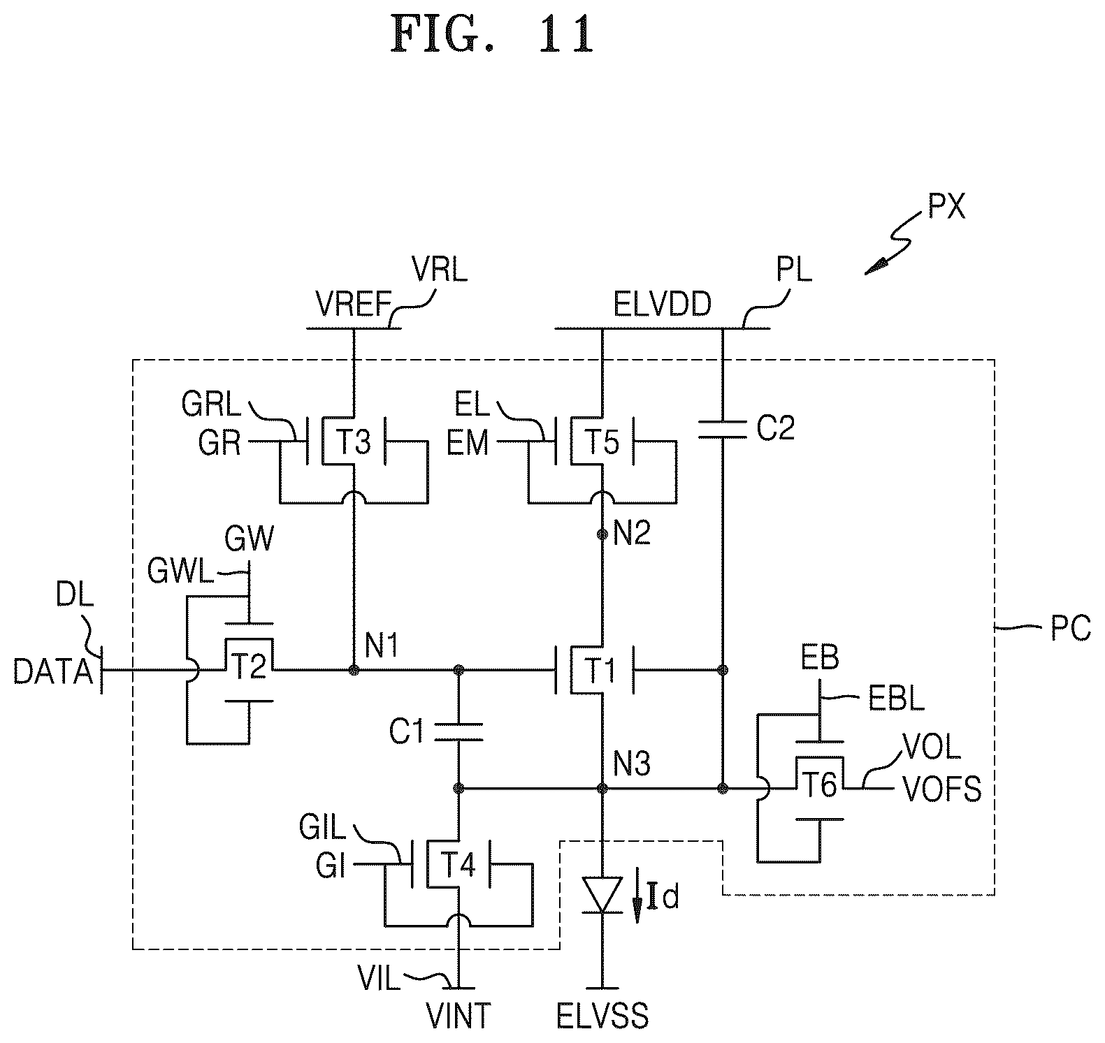 Patent US12586540 Figure 11 – Display apparatus