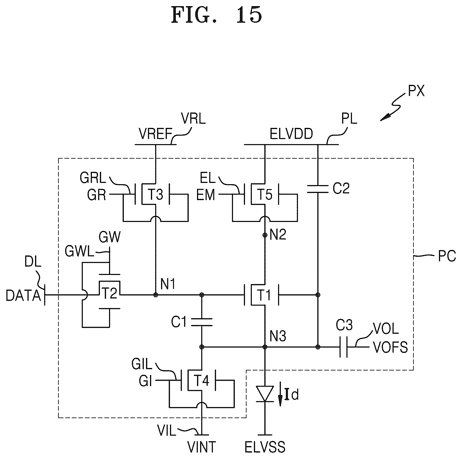 Patent US12586540 Figure 15 – Display apparatus