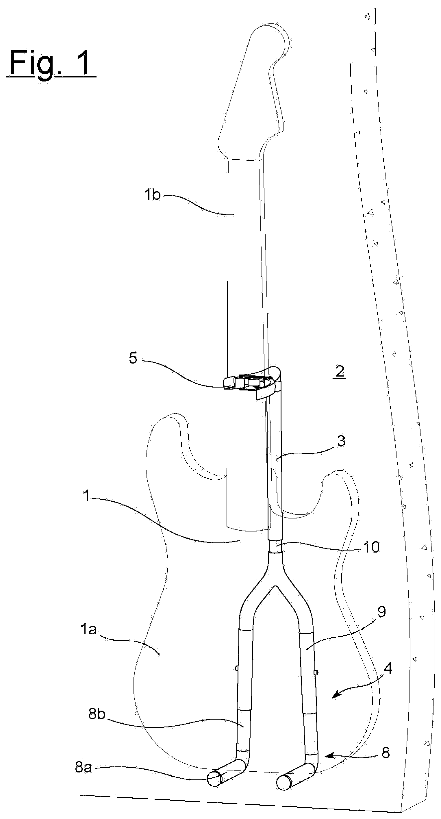 Patent US12586550 — Wall mount for guitar — Figure 1