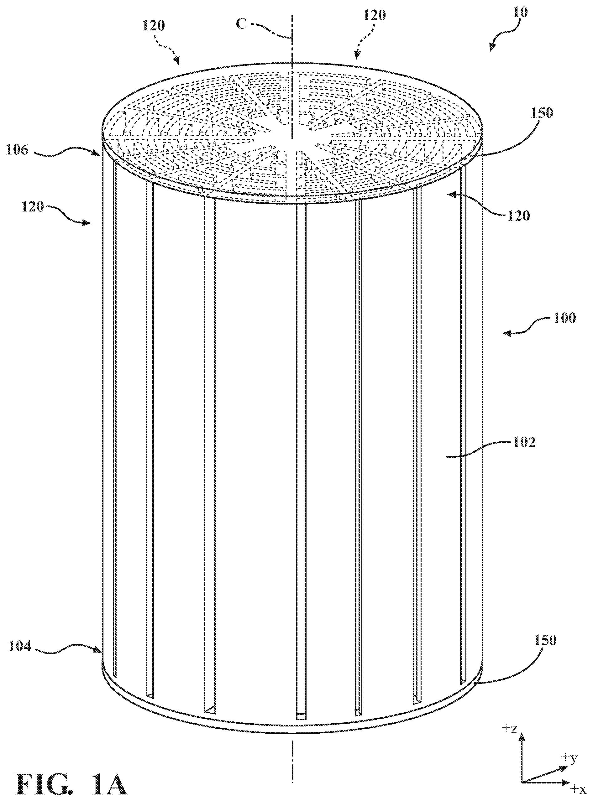 Patent US12586556 — Angle independent acoustic structures for broadband sound absorption and sound transmission loss — Figure 1