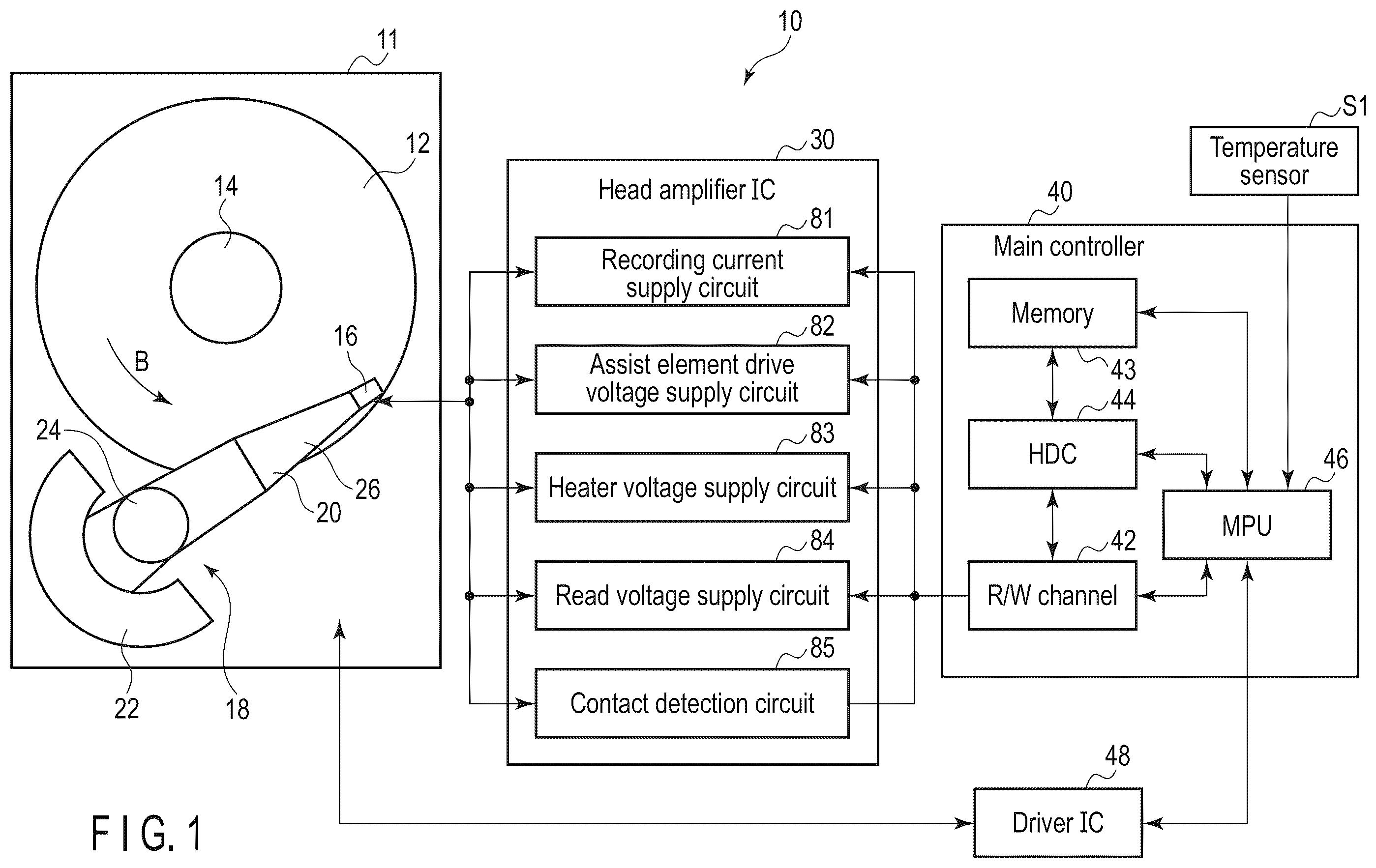 Patent US12586603 Figure 1 – Disk device