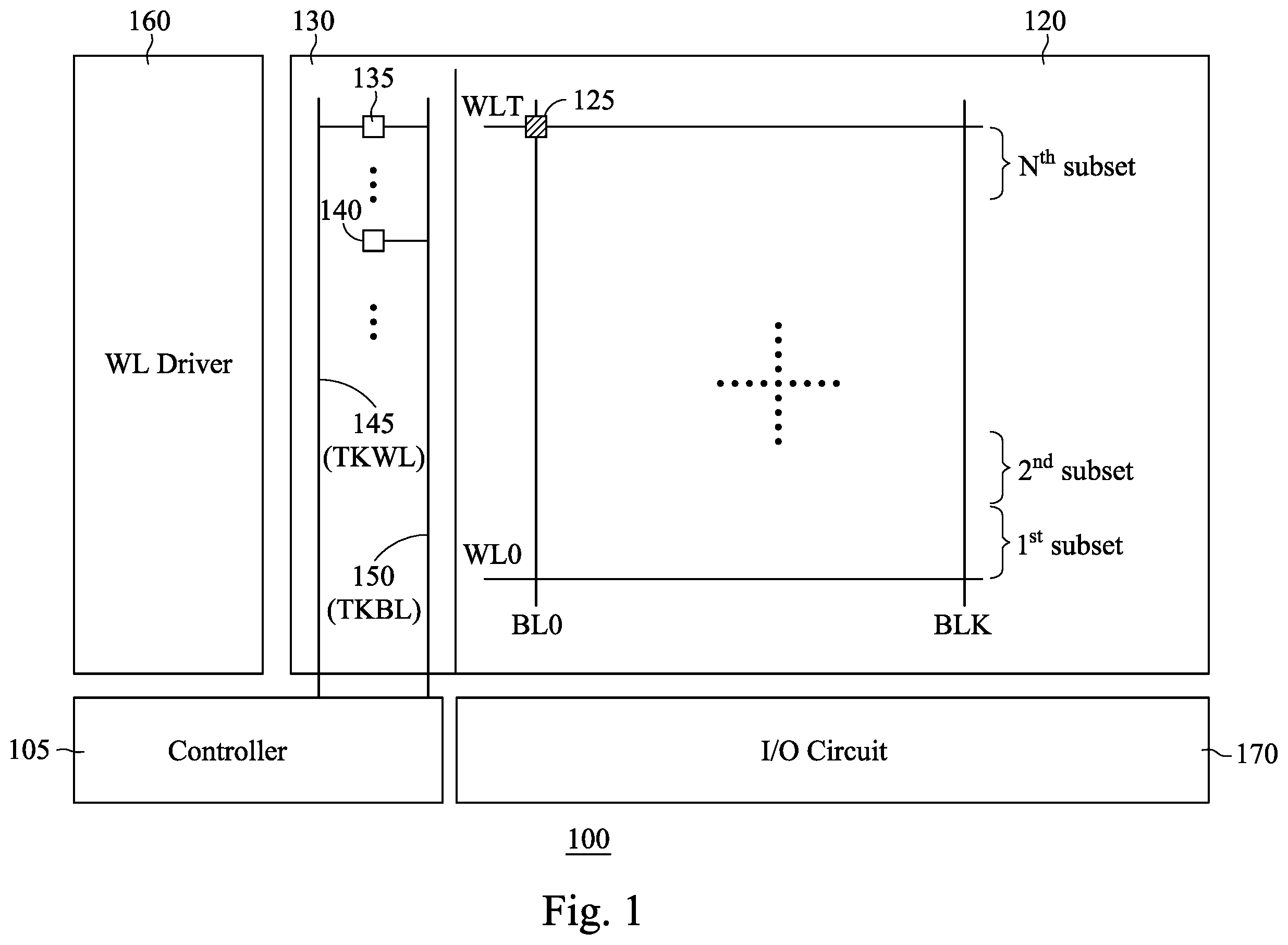 Patent US12586628 — Adjusting pulse width based on address signal in memory devices — Figure 1