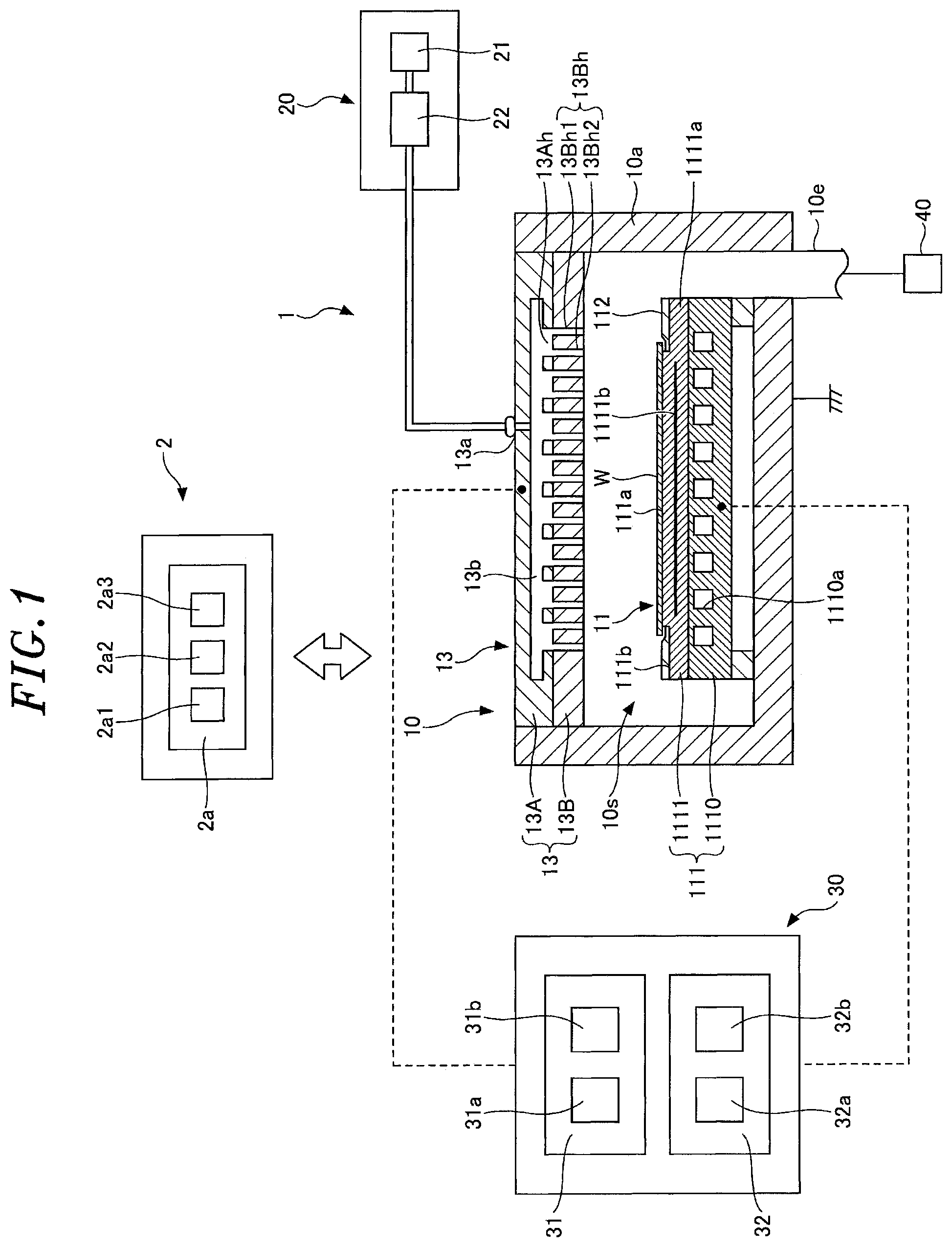 Patent US12586763 — Shower head electrode assembly and plasma processing apparatus — Figure 1