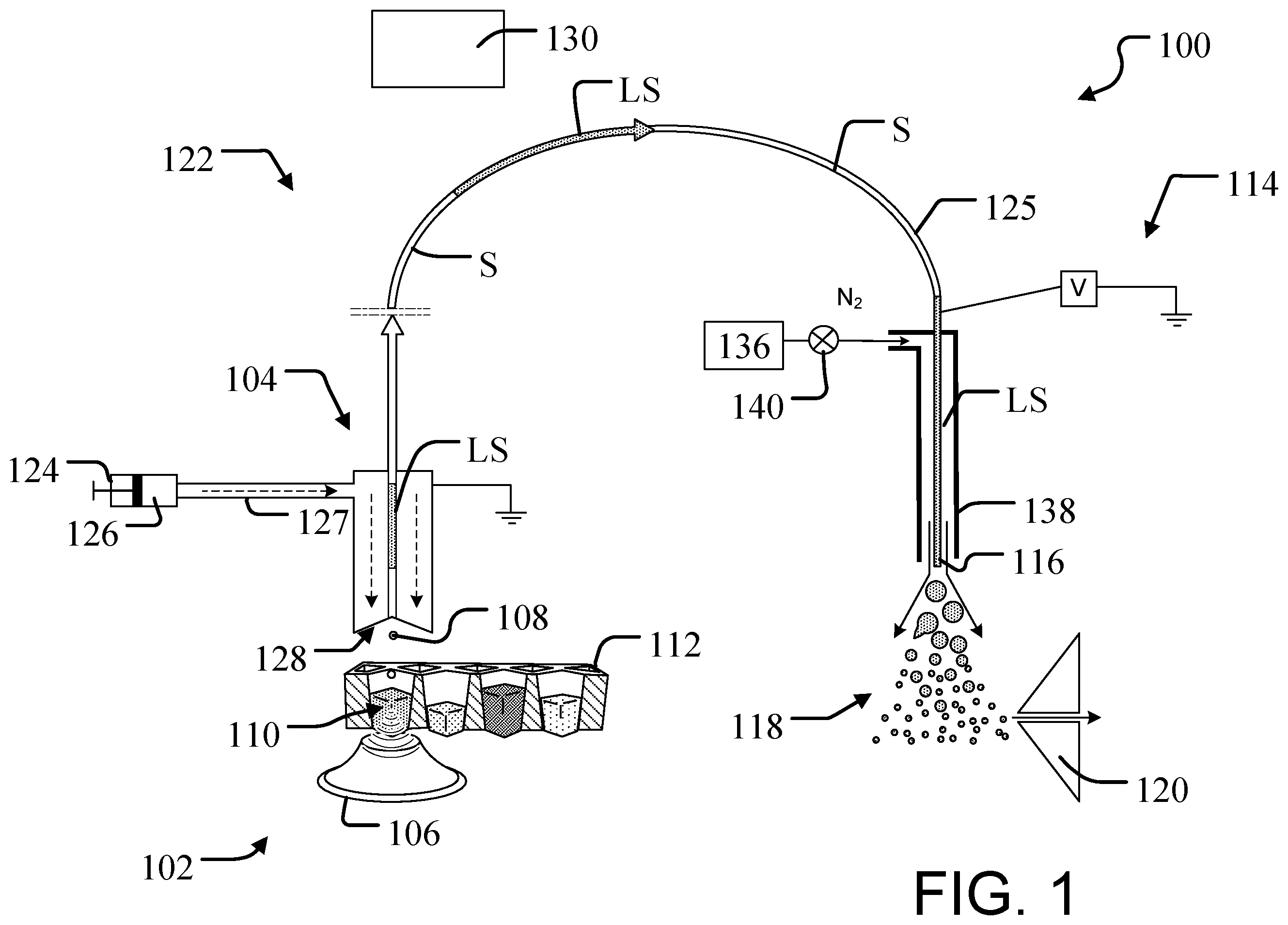 Patent US12586771 — Electrode protrusion adjustment for maximizing pressure drop across liquid transport conduit — Figure 1
