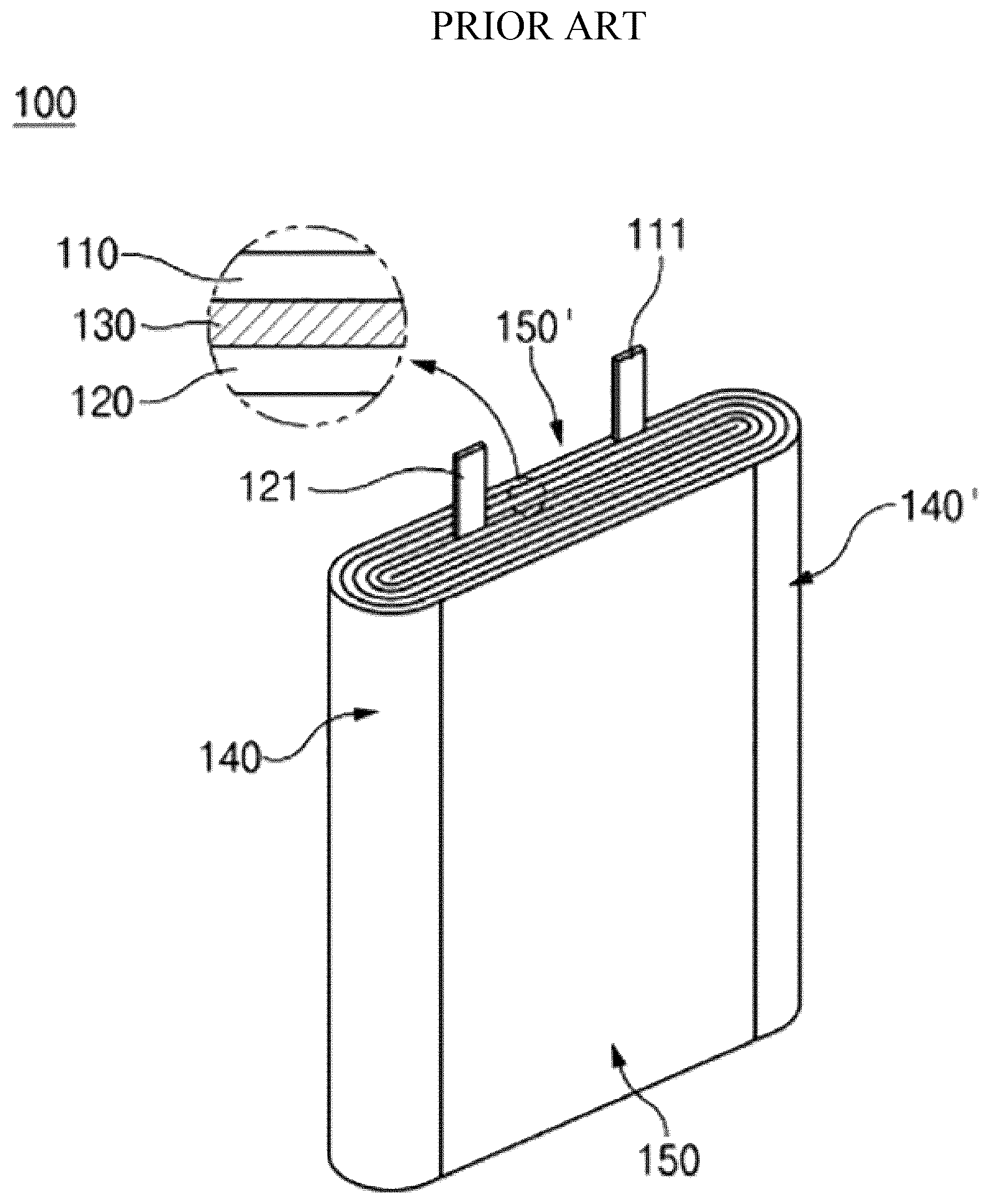 Patent US12586775 — Anode for secondary battery and jelly-roll type electrode assembly including anode — Figure 1