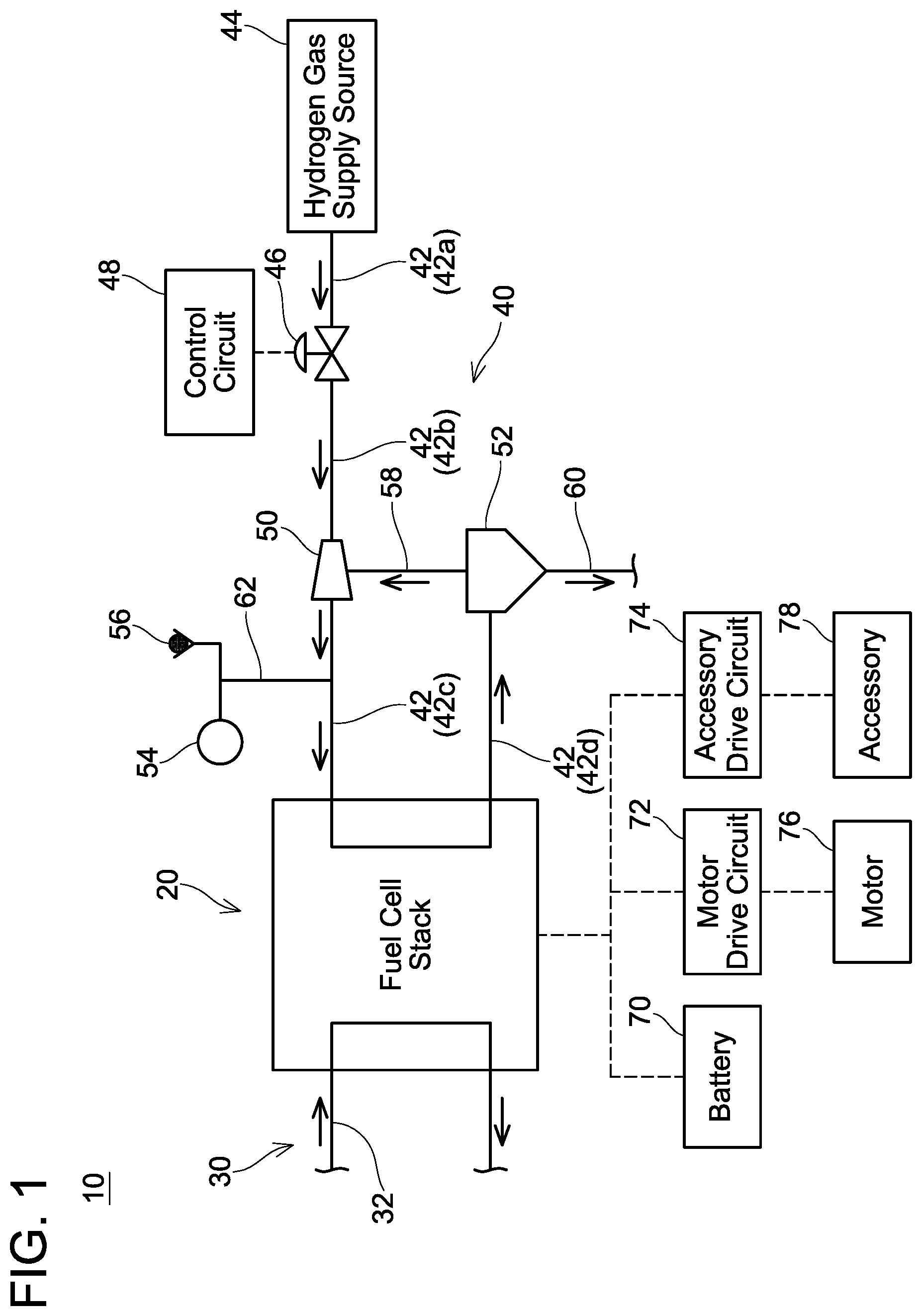 Patent US12586803 Figure 1 – Fuel cell system