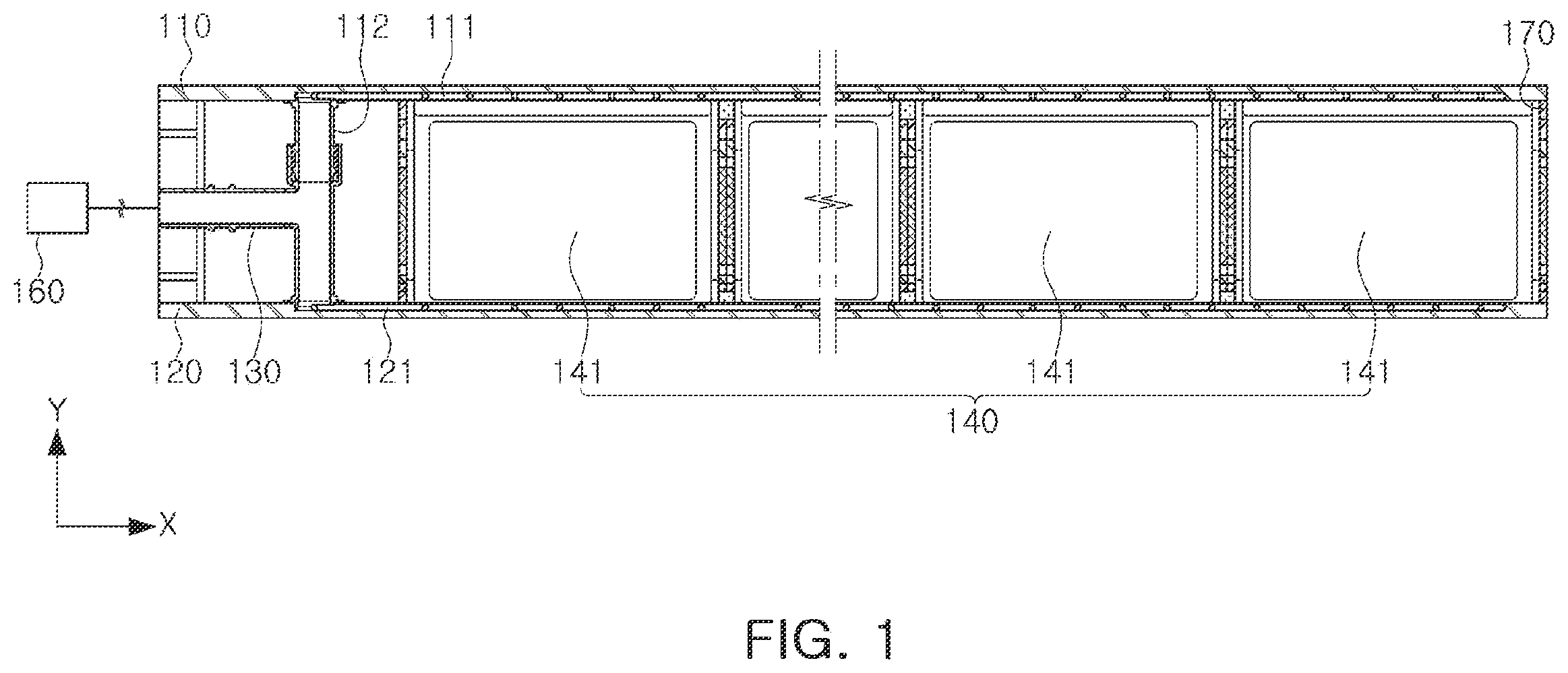 Patent US12586838 Figure 1 – Battery pack
