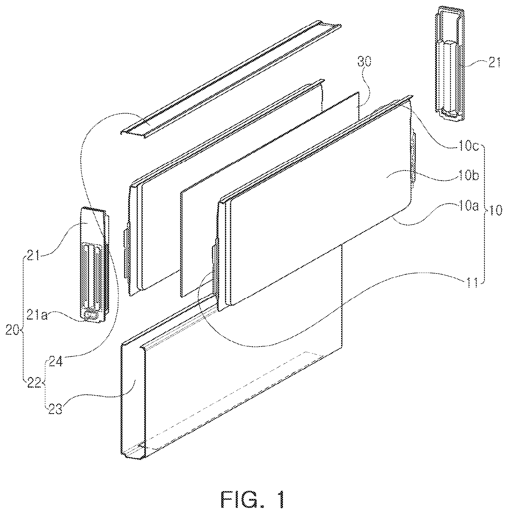 Patent US12586854 Figure 1 – Battery sub-packing unit