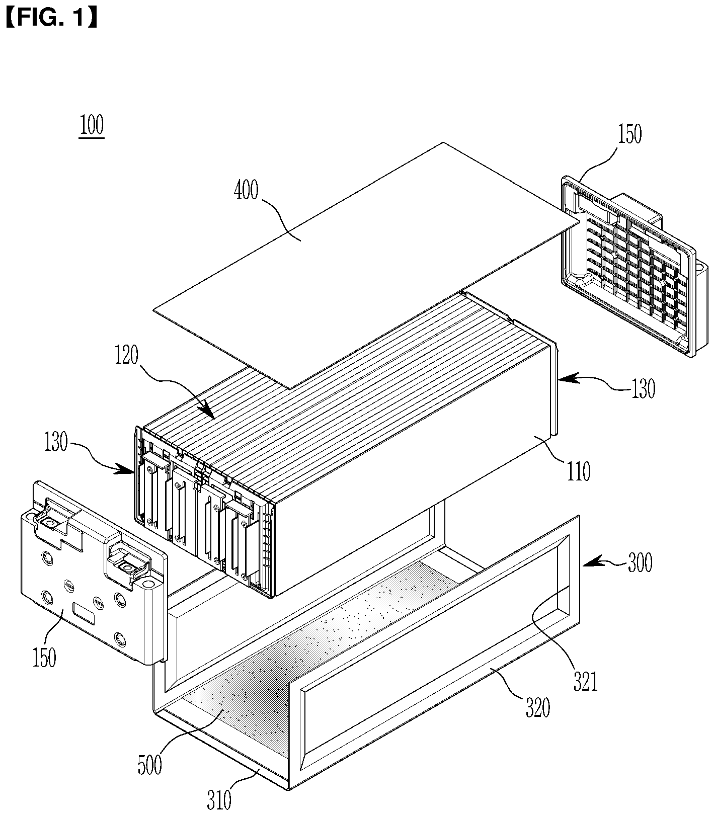 Patent US12586855 Figure 1 – Battery module and battery pack including the same