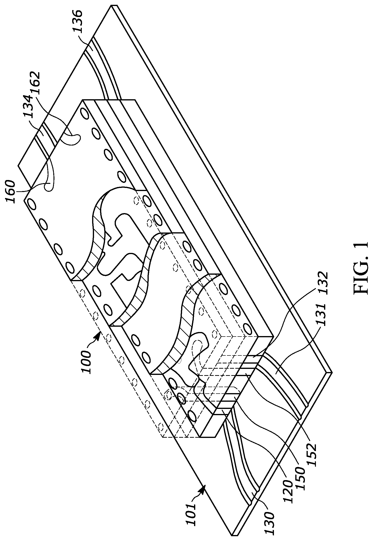Patent US12586885 Figure 1 – Multilayer radio frequency component